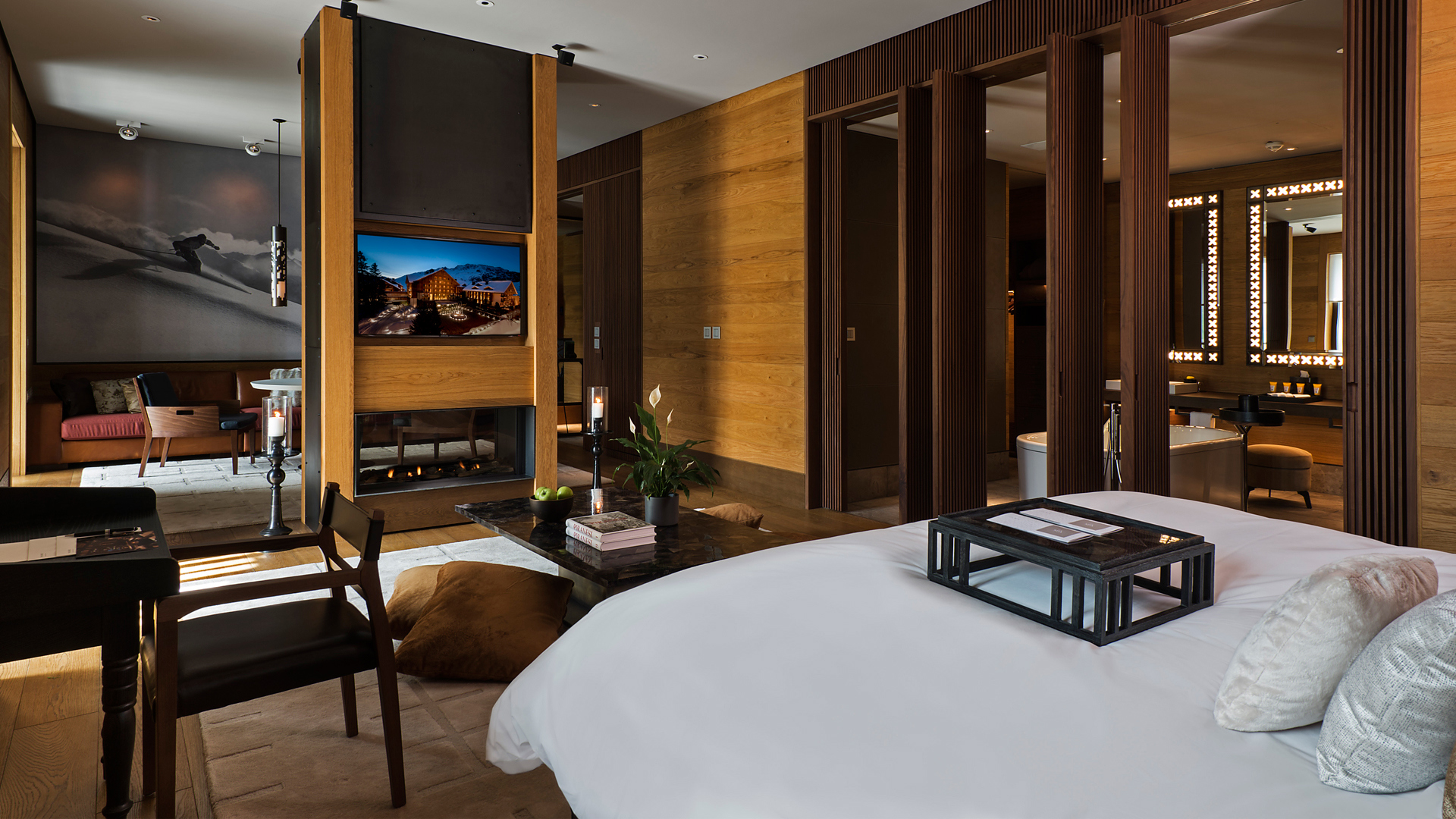 Europe Ski, Switzerland, The Chedi Andermatt, Deluxe suite bedroom