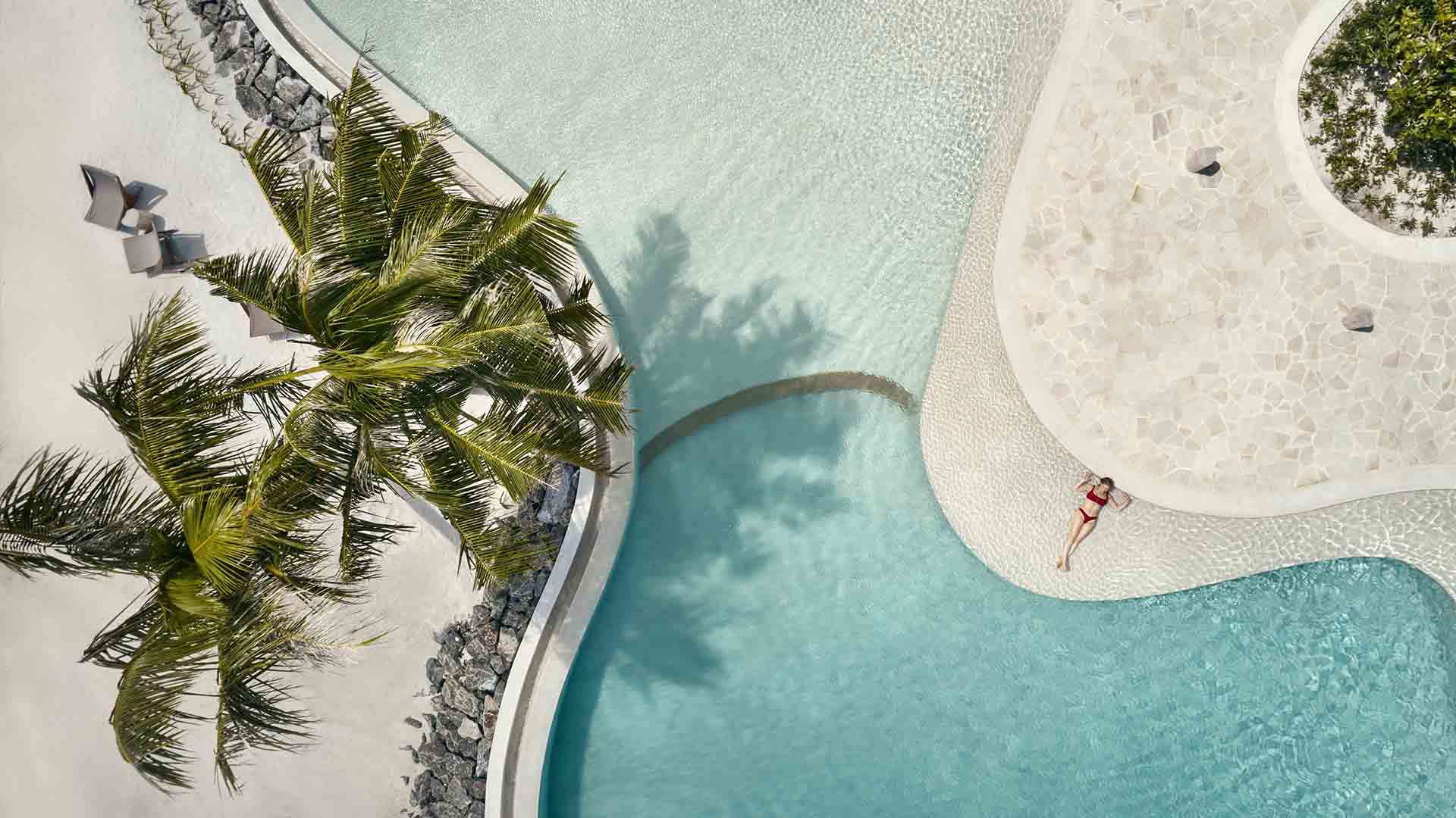 Indian Ocean, Maldives, Patina Maldives, Beach Club Aerial