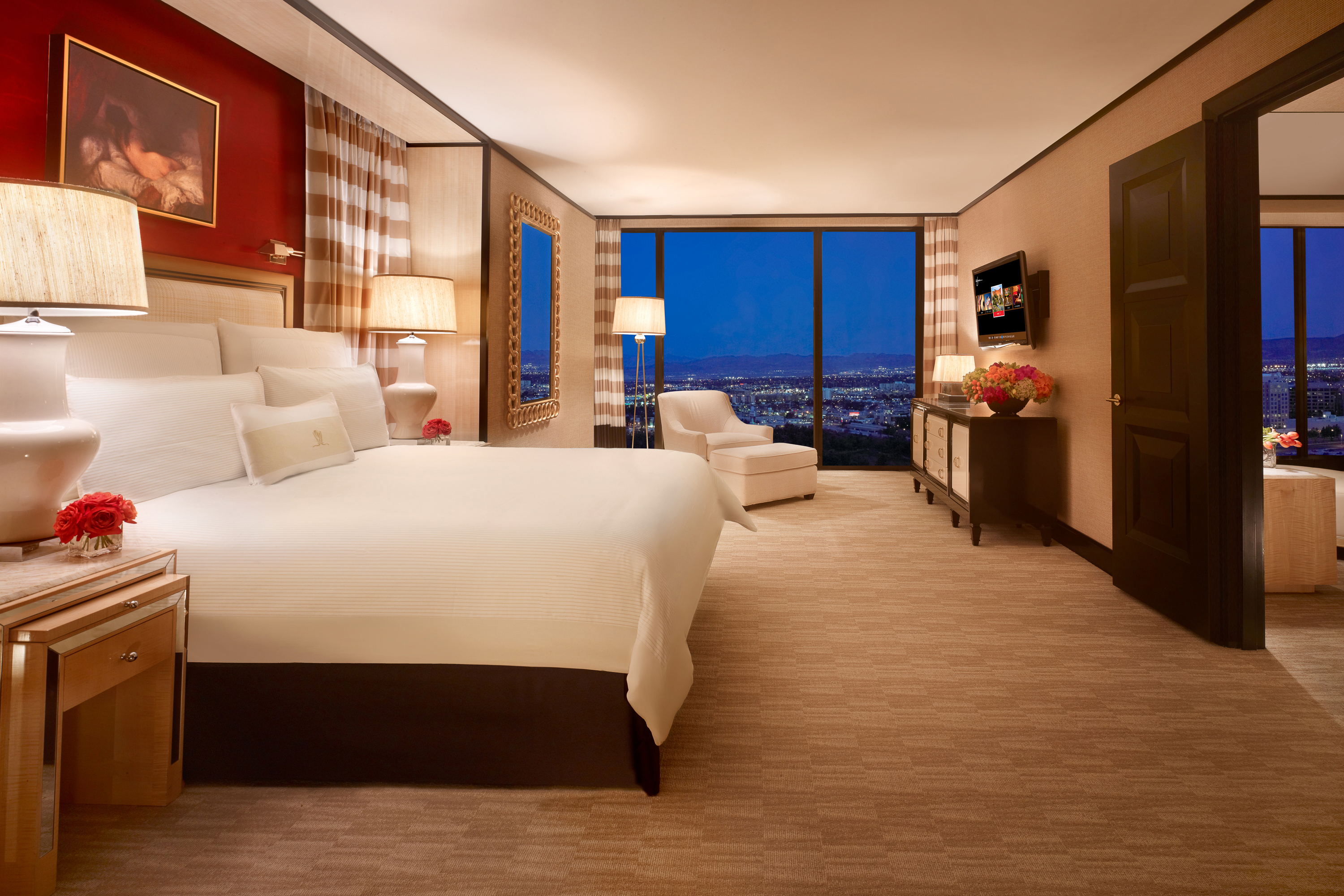  USA, Luxury Las Vegas Holidays, Encore at Wynn Las Vegas, Suite Bedroom