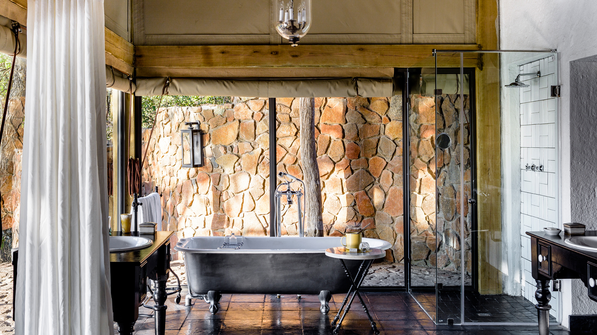 Africa, South Africa, Singita Ebony Lodge, Bathroom