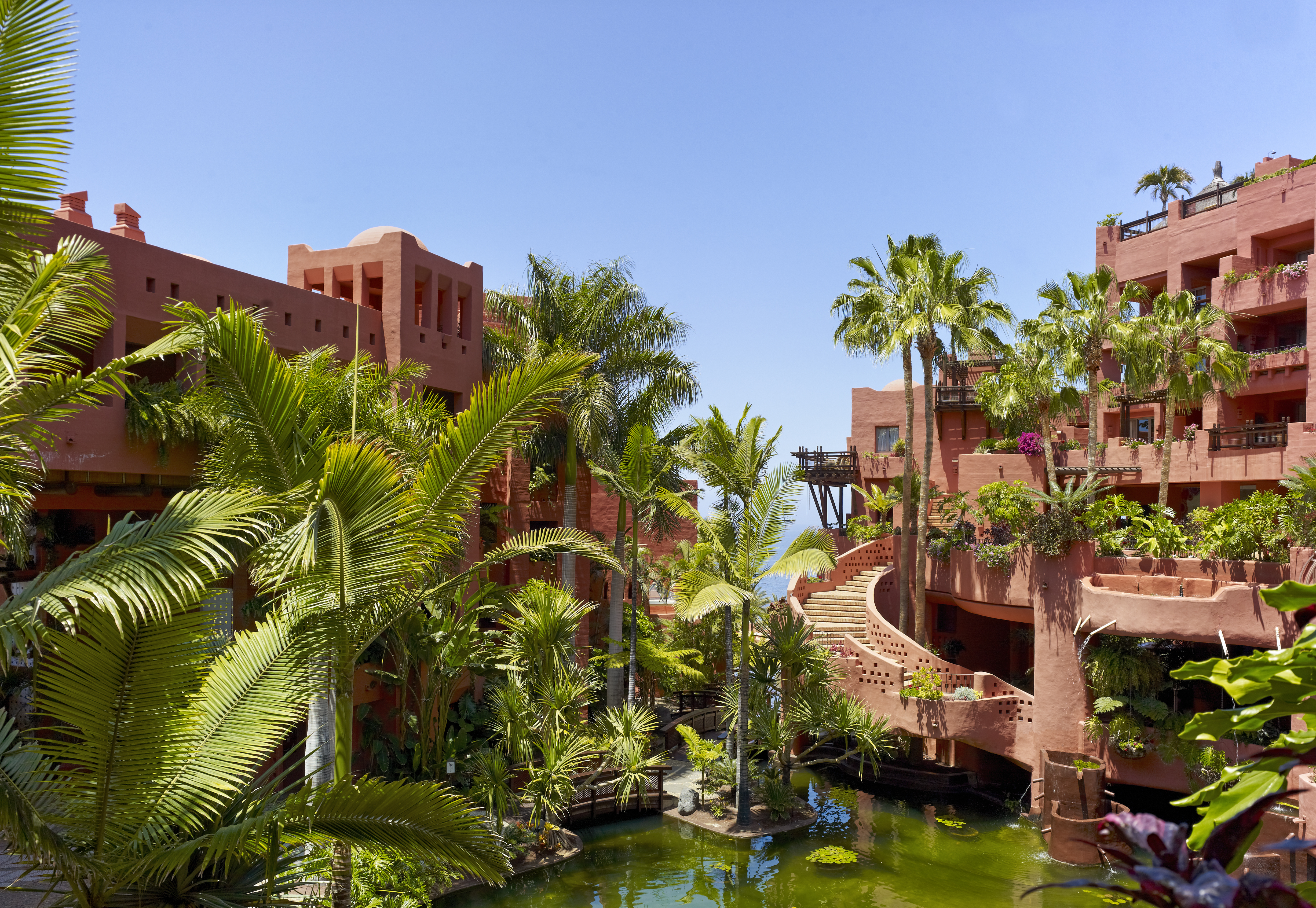 Europe, Spain, Tenerife, The Ritz-Carlton, Abama, Citadel Koi Carp Pond 