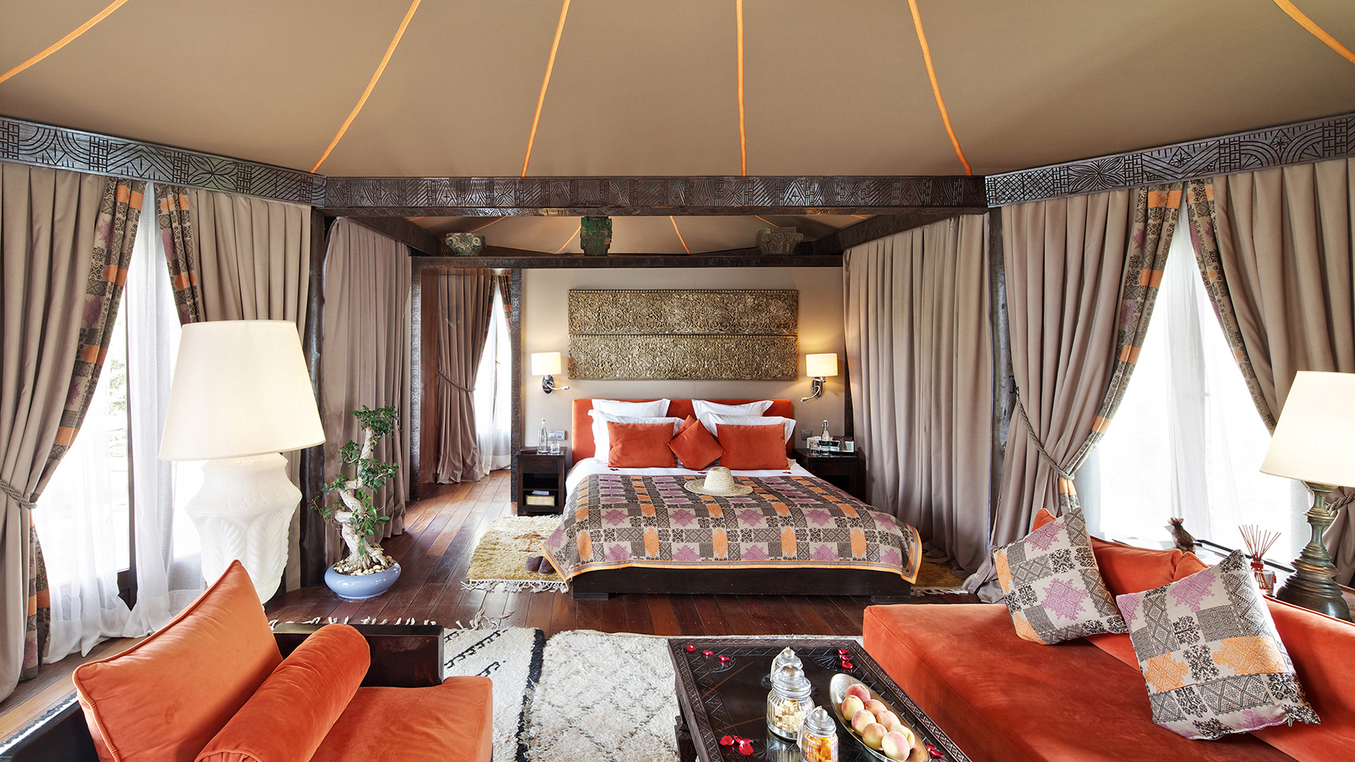 Europe & North Africa, Morocco, Kasbah Tamadot, Berber tent interior