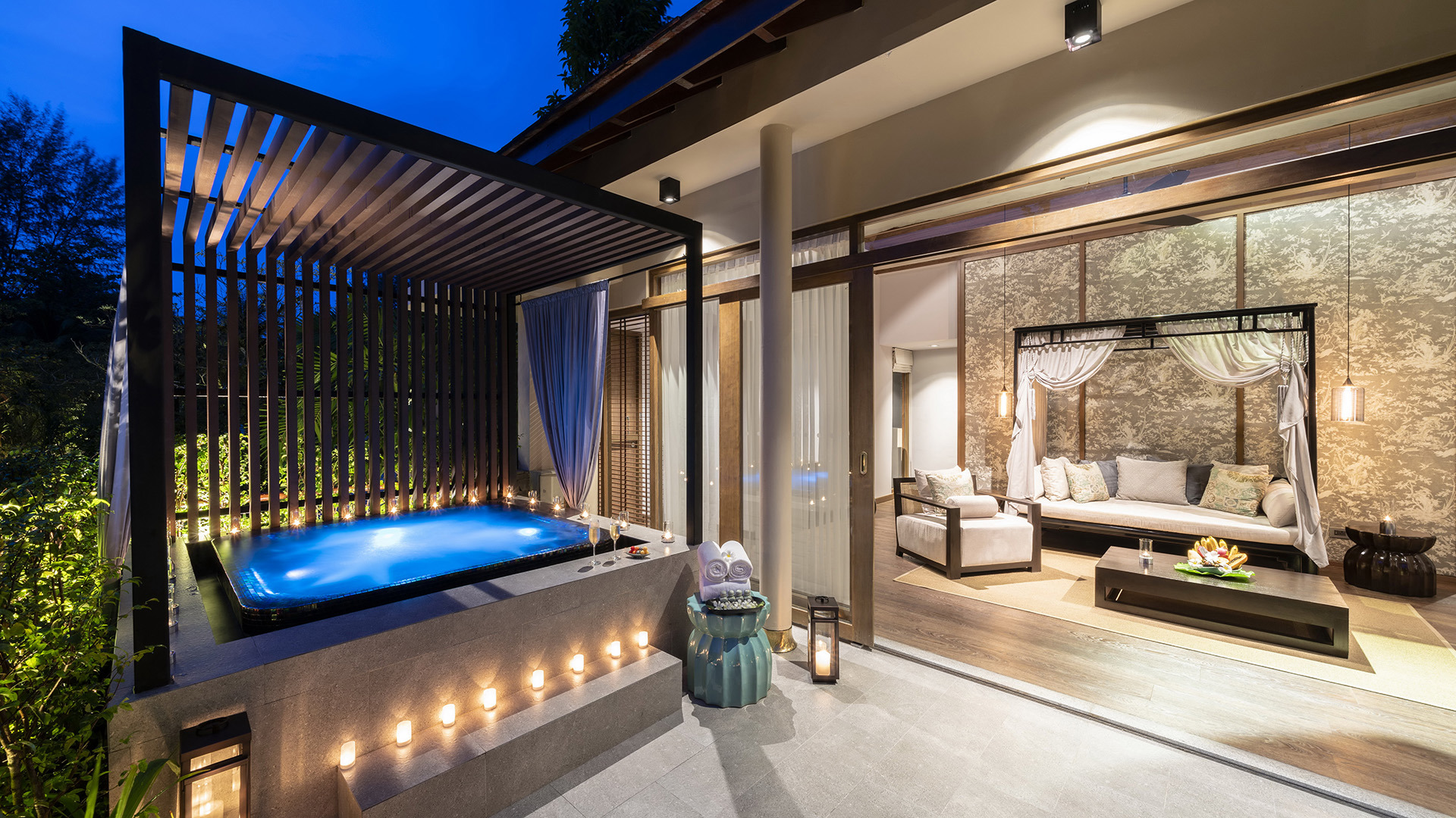 Worldwide, Thailand, The Sarojin, Jacuzzi Pool Suite terrace