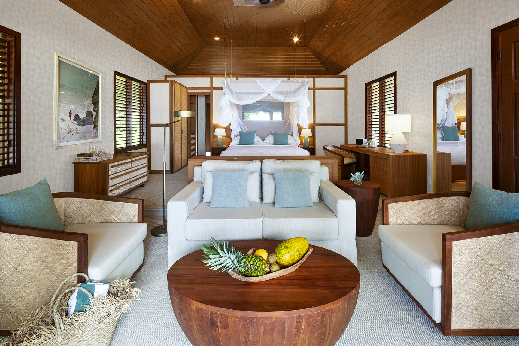 Caribbean & Mexico, Antigua, Hermitage Bay, beachfront villa suite interior 