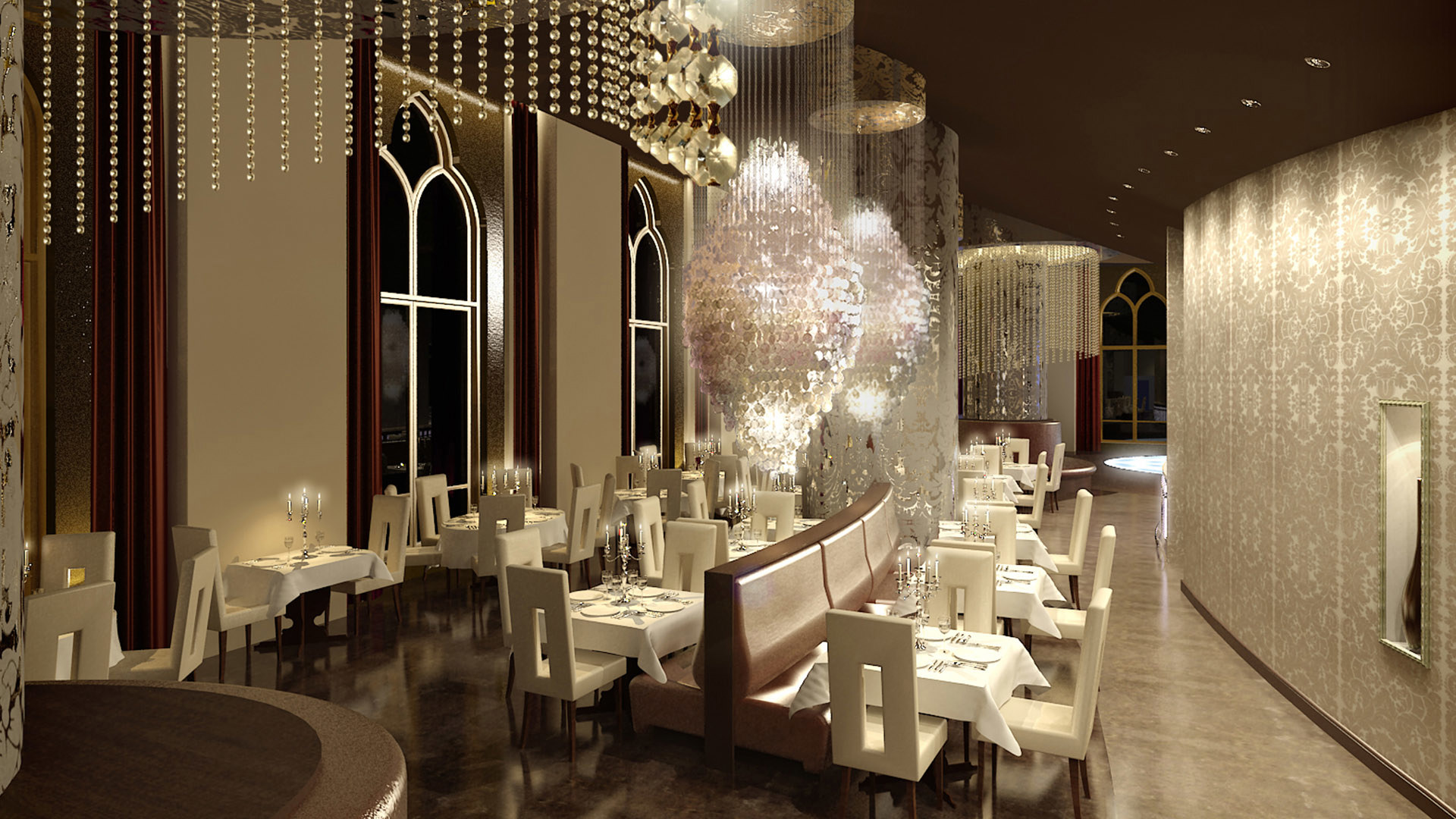 Arab Emirates, Abu Dhabi, The Emirates Palace, Restaurant and Night Club