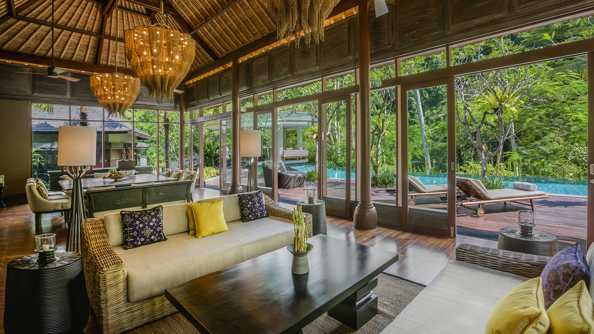  Worldwide, Indonesia, Ubud, Mandapa a Ritz-Carlton Reserve, Three Bedroom Villa Lounge