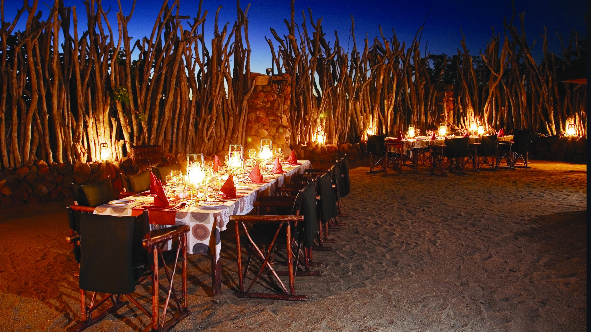 Africa, South Africa, Leopard Hills Private Game Reserve, Boma