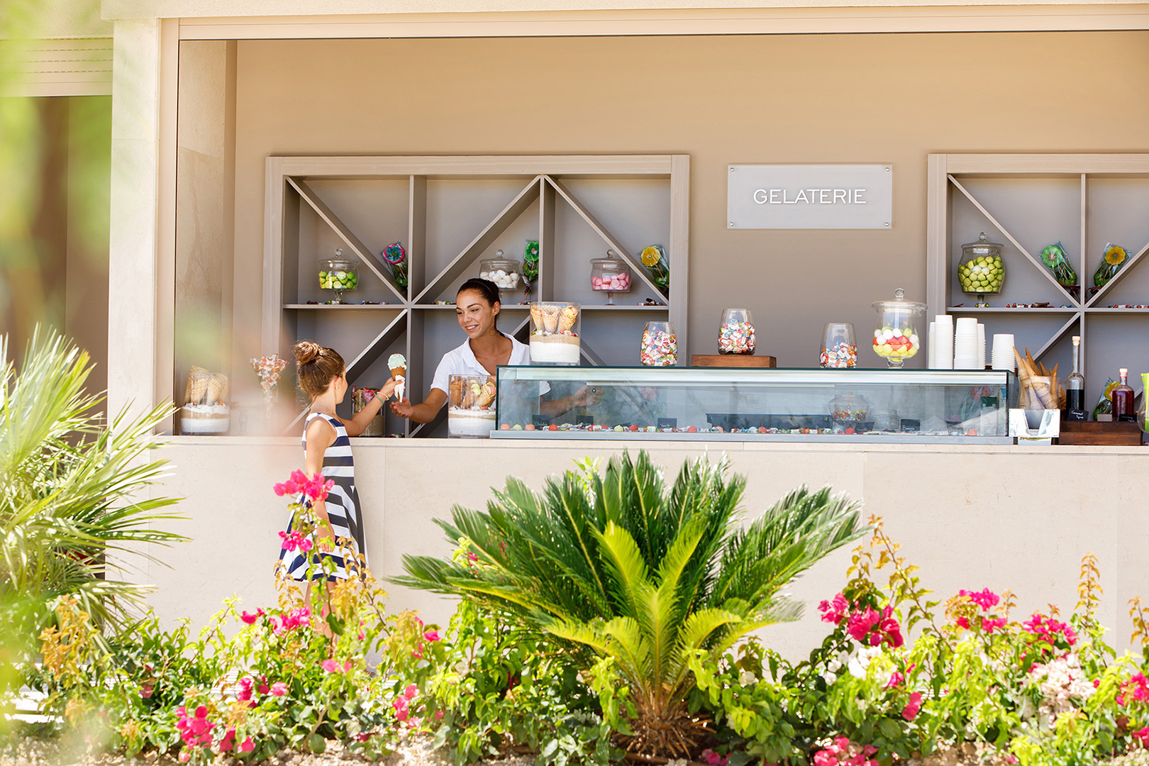 Child at ice cream counter
