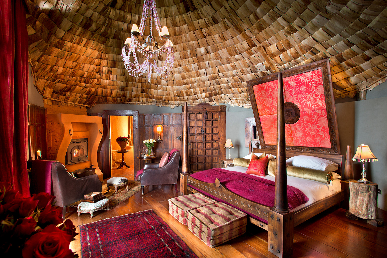 Africa, Tanzania, andBeyond Ngorongoro Crater Lodge, Bedroom suite