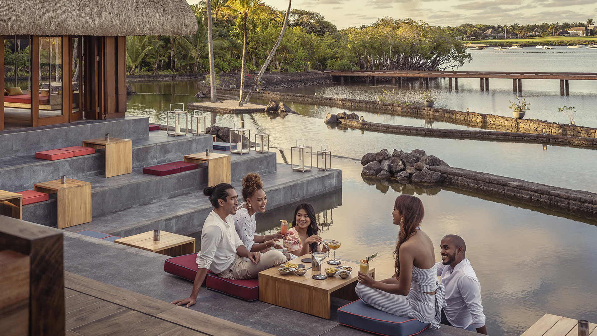 Indian Ocean, Mauritius, Four Seasons Mauritius at Anahita, Pool Dining