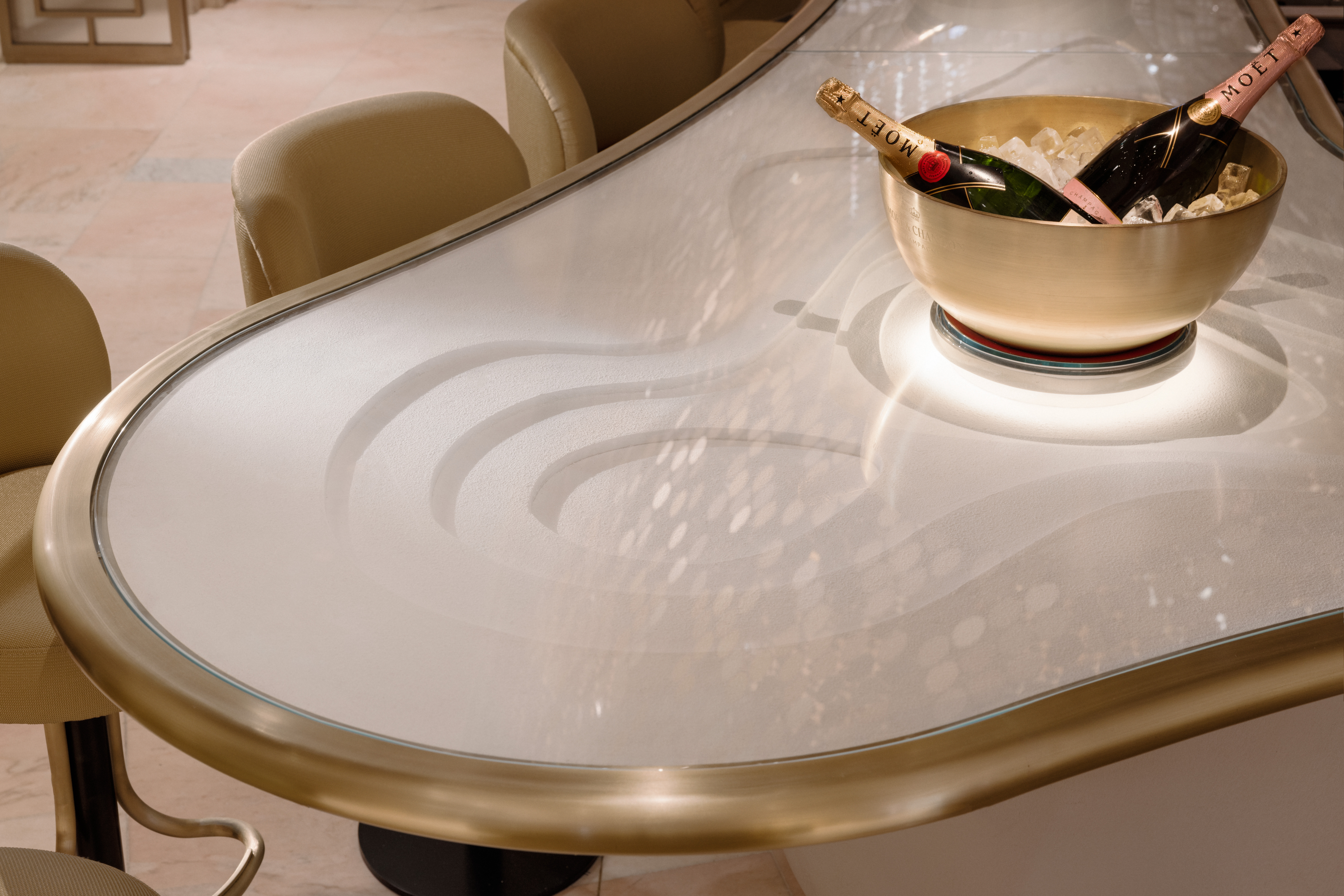 Moet Chandon Champagne Bar Top Detail
