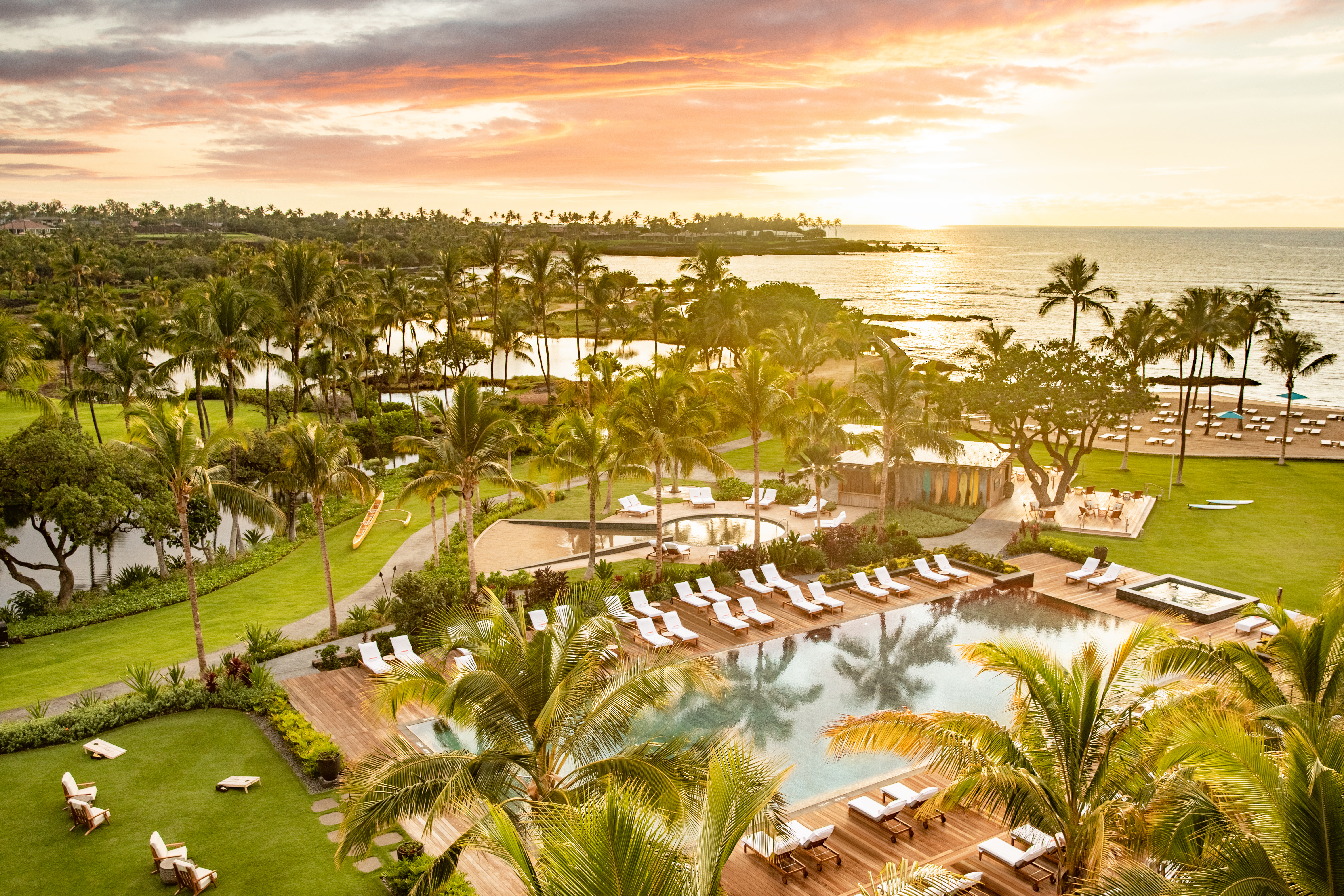 North America & Canada, Mauna Lani, Auberge Resorts Collection, pool and sea view