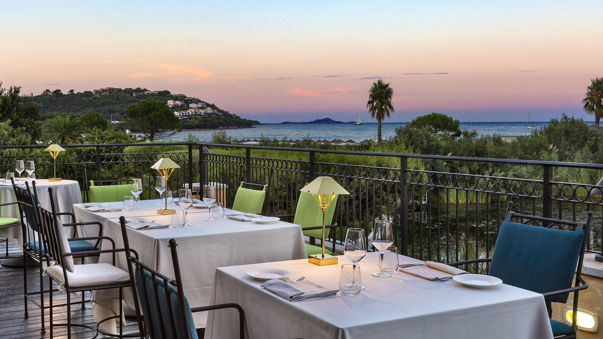 Europe, Italy, Sardinia, Abi d’Oru Beach Hotel & Spa, Terrace Dining