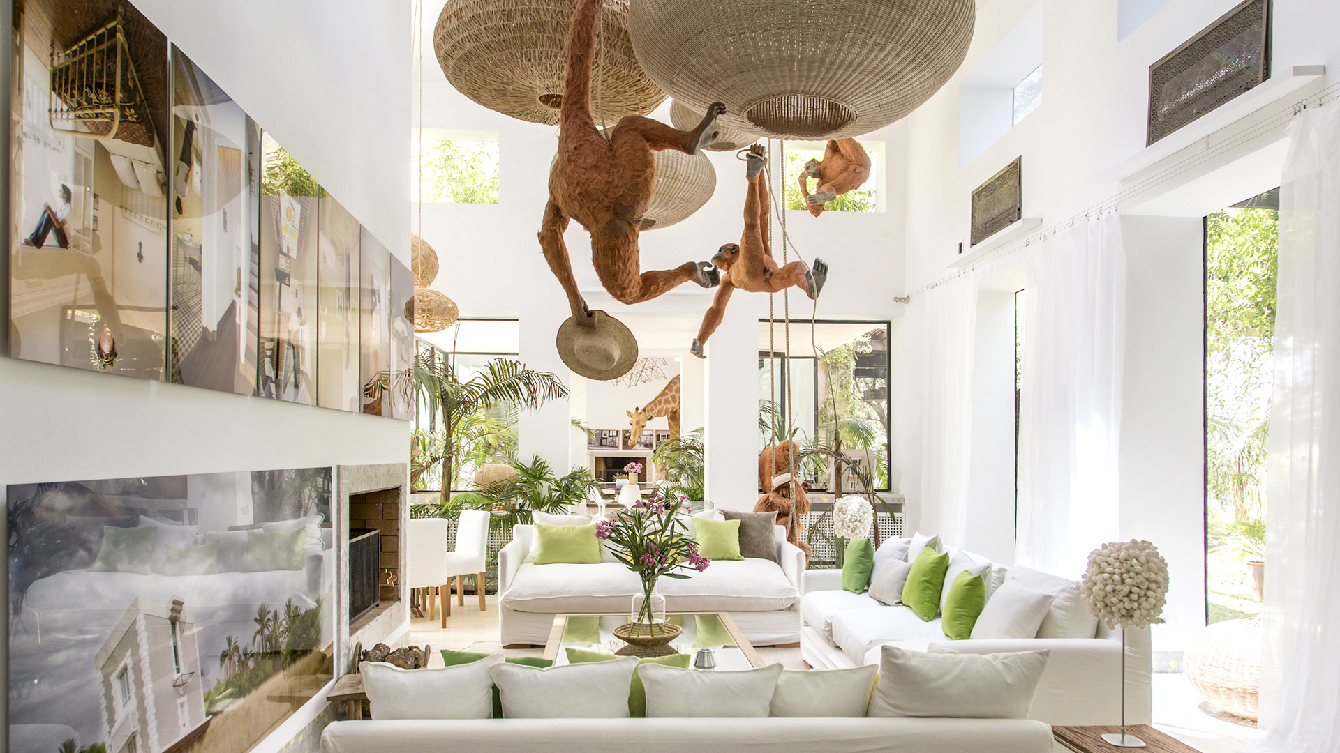Des Orangutans living room