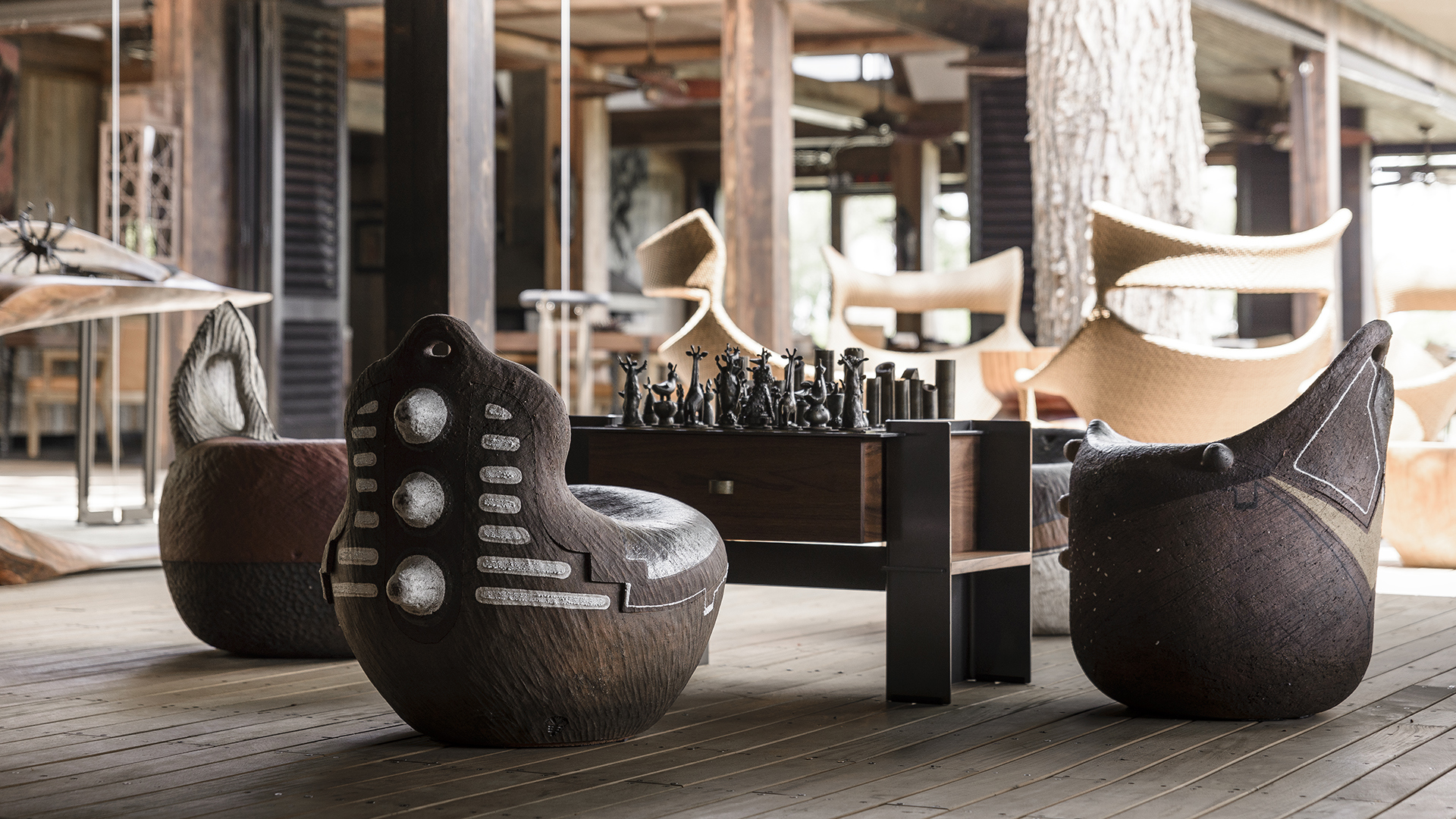  Africa, Botswana, Xigera, Chess Set