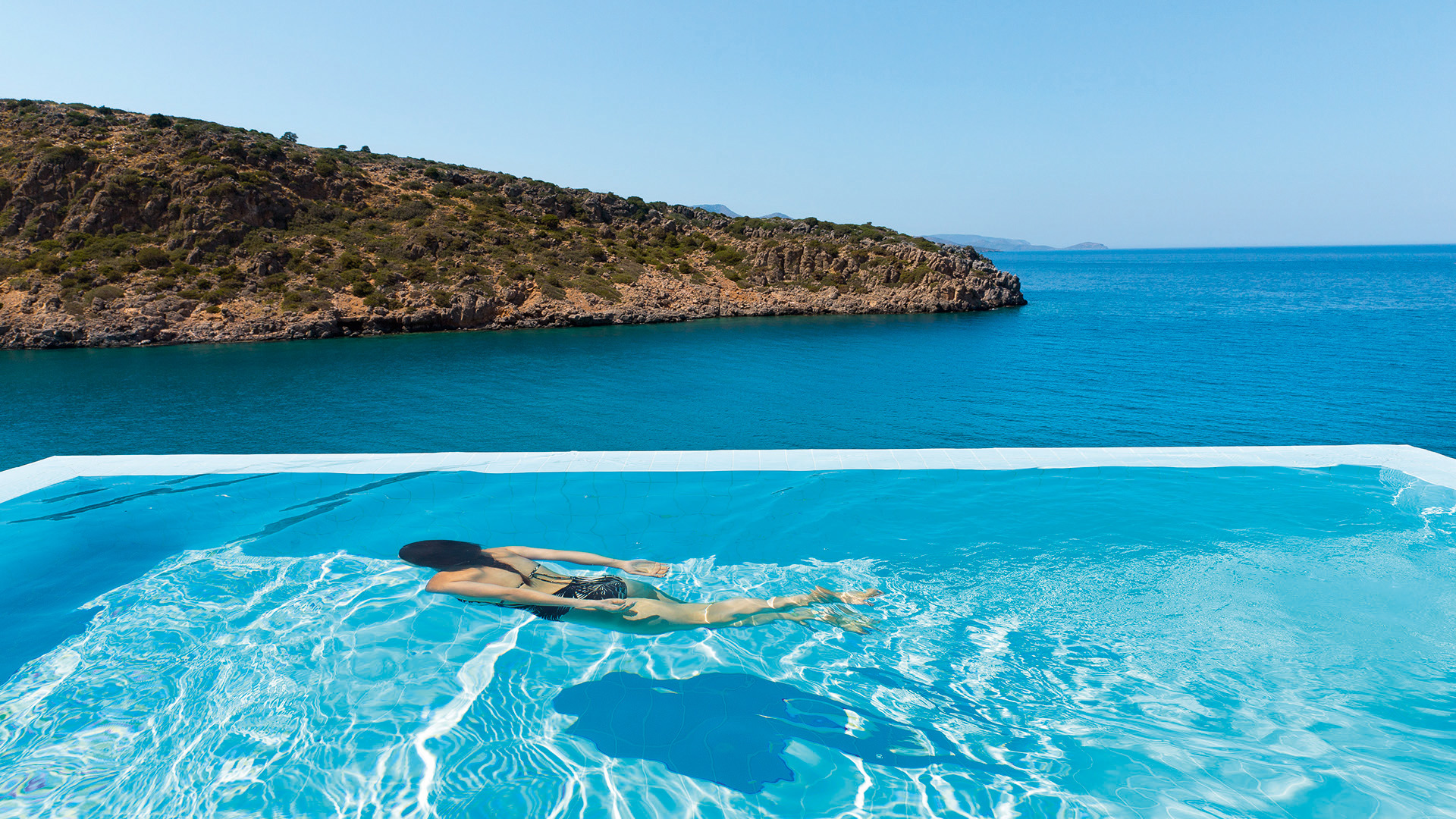 Europe, Greece, Crete, Daios Cove Luxury Resort & Villas, Infinity Pool