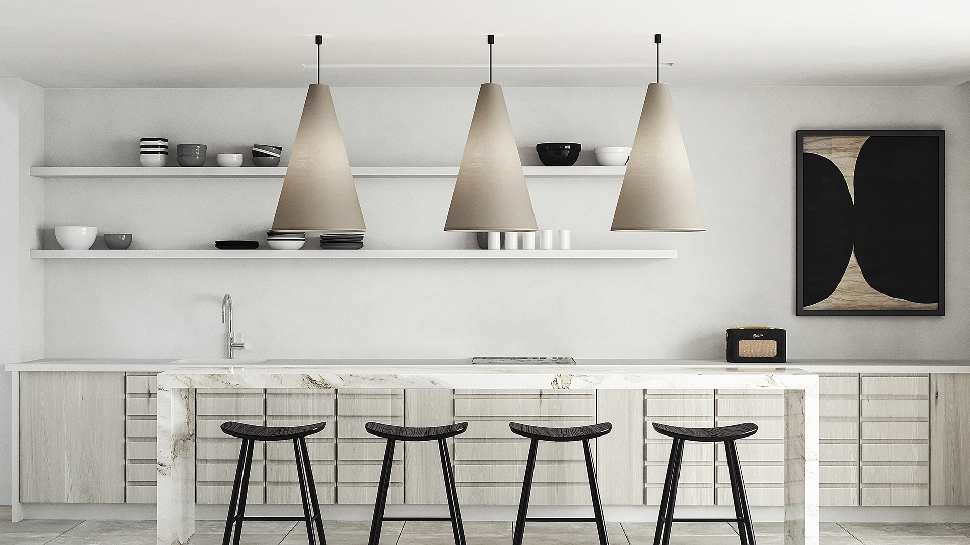 Indian Ocean, Mauritius, LUX* Grand Baie, LUX Grand Beach Pool Villa Kitchen