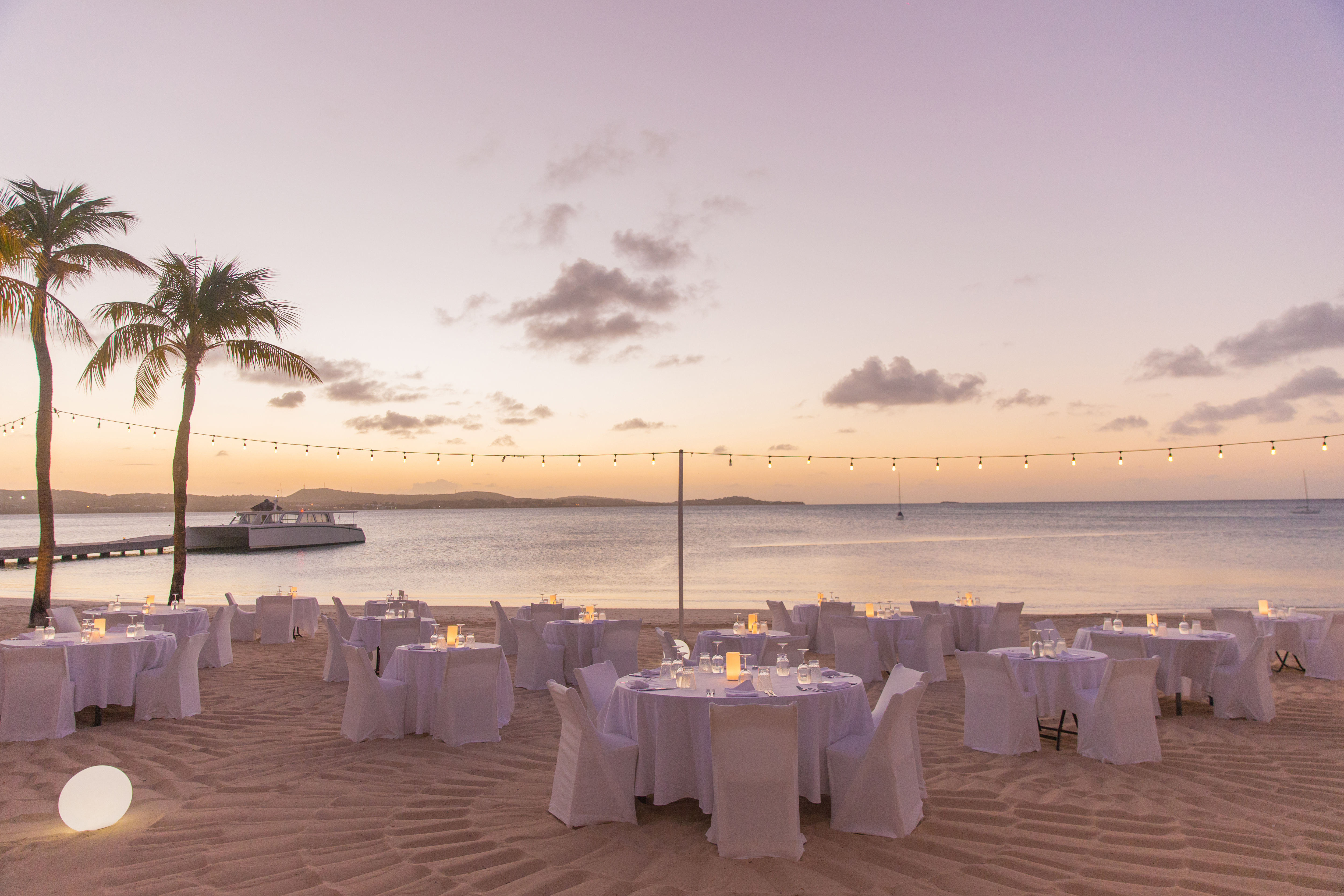 Caribbean & Mexico, Antigua, white night beach bbq 