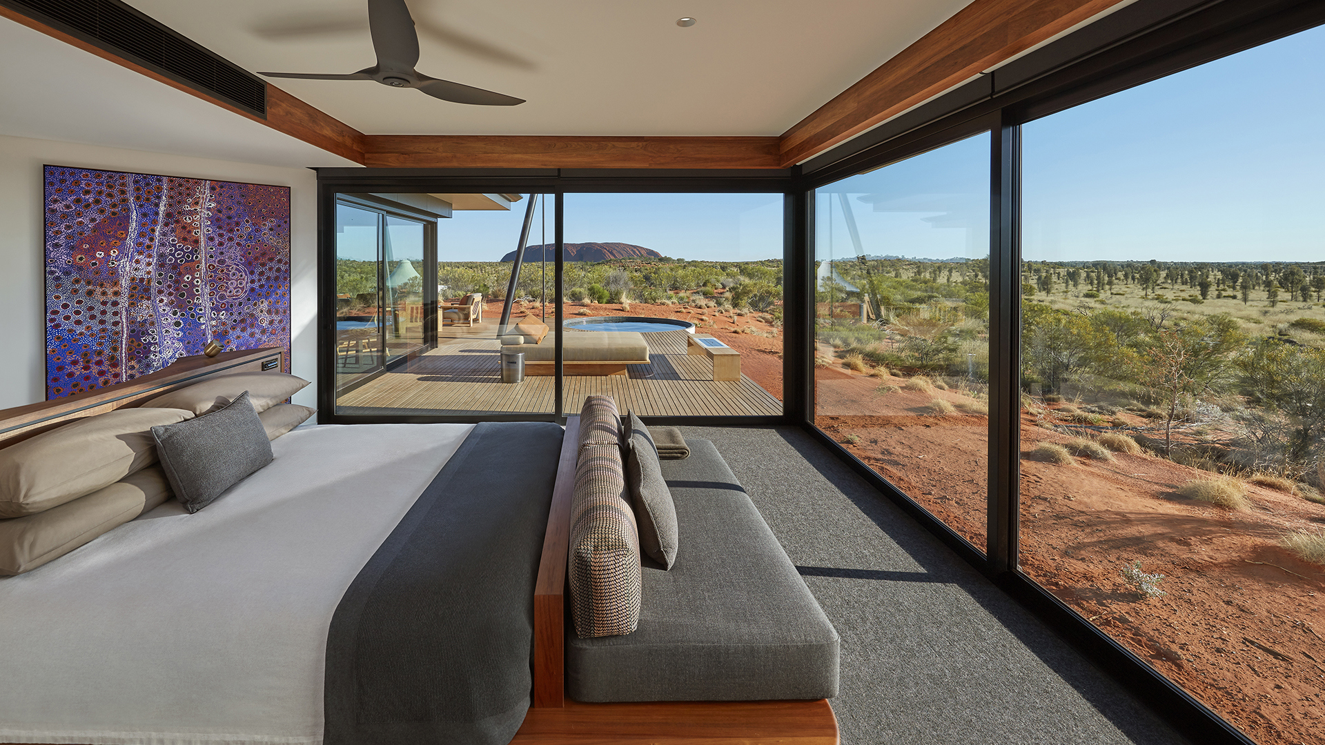  Indian Subcontinent, Far East & Australasia, Australia, Longitude 131, Dune Pavilion Bedroom with Views