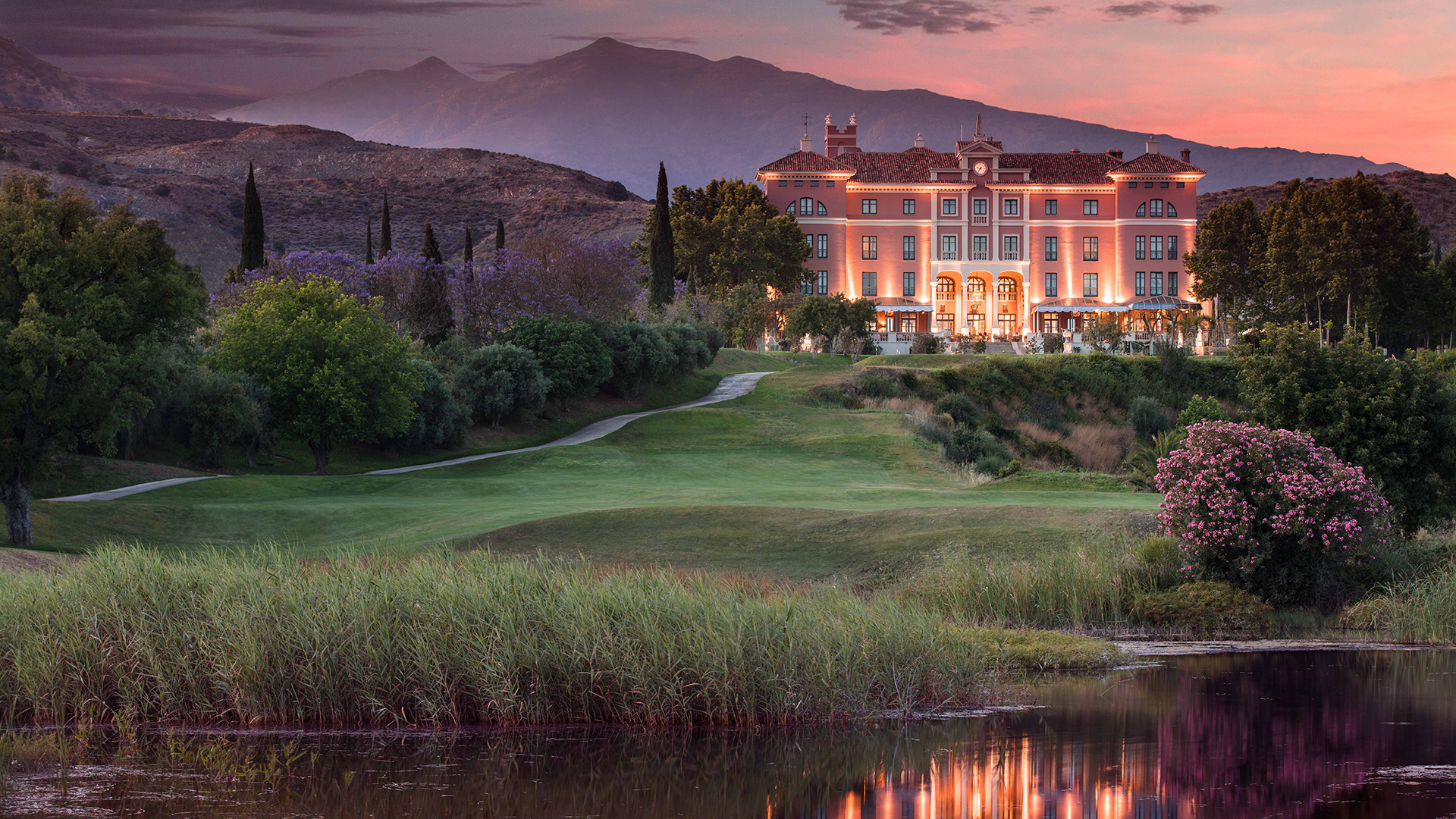 Europe, Spain, Mallorca, Anantara Villa Padierna Palace, Main Building Twilight