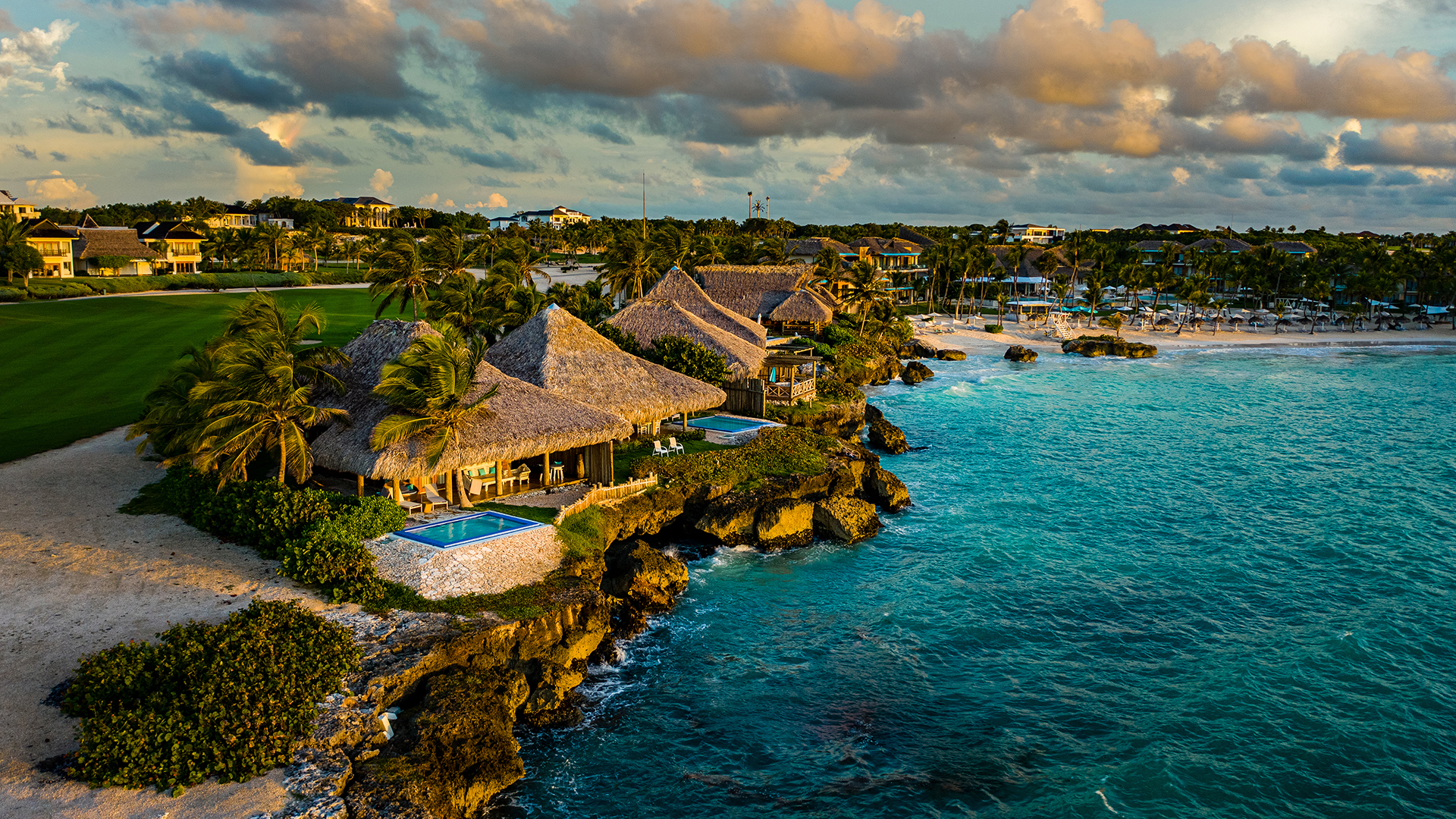 Caribbean, Dominican Republic, Eden Roc at Cap Cana, Aerial