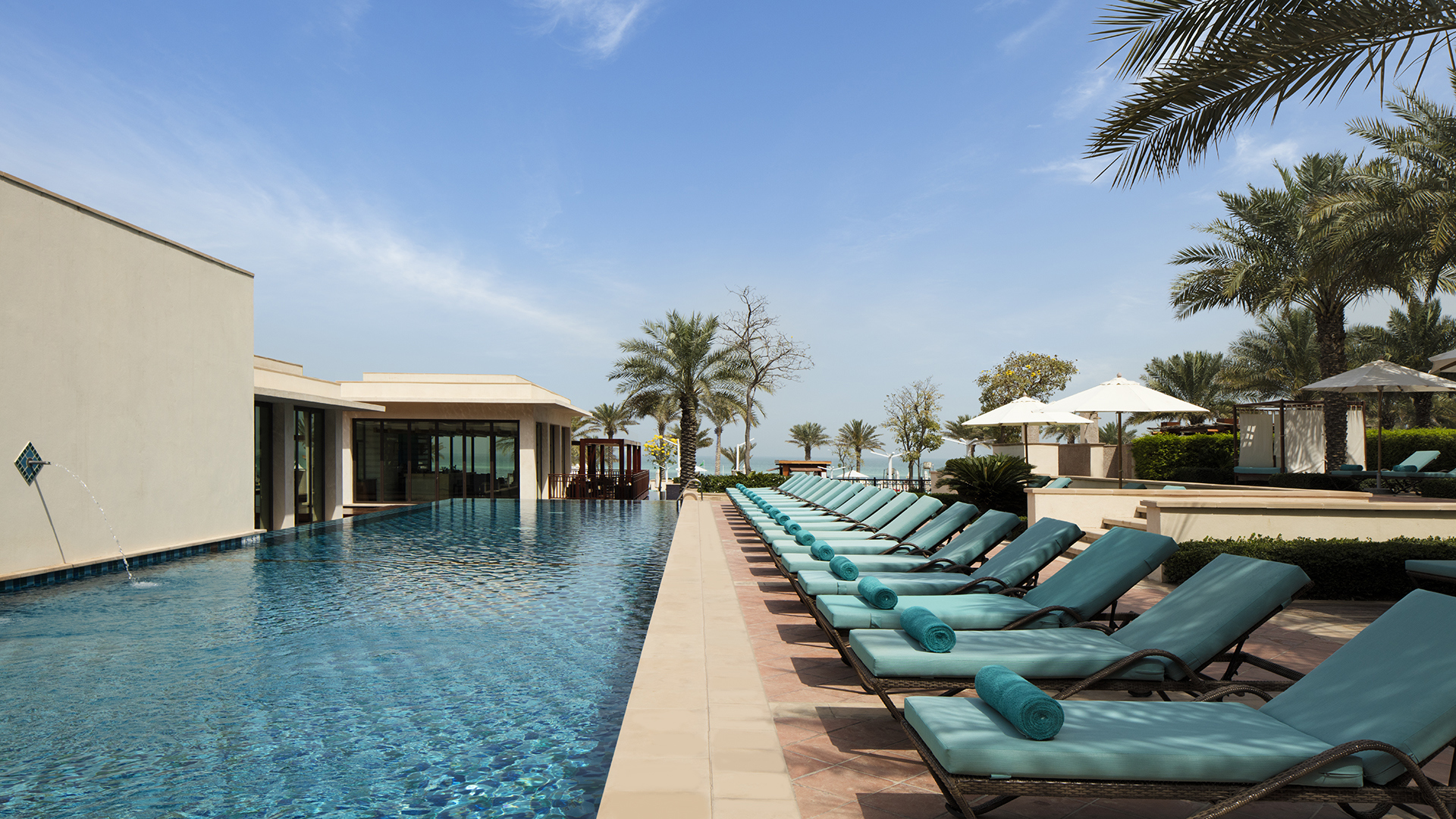 Indian Ocean, Arab Emirates, Abu Dhabi, The St. Regis Saadiyat Island Resort, Pool