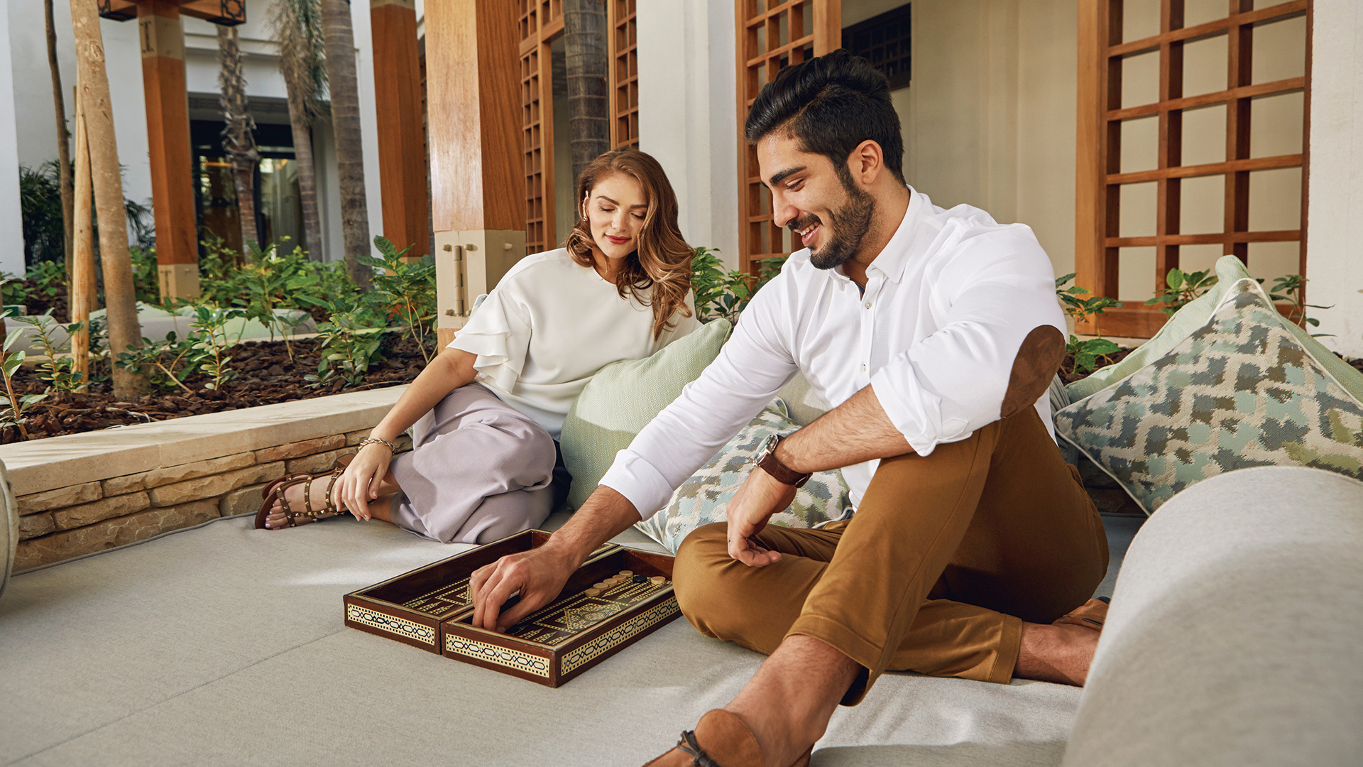 Indian Ocean, Arab Emirates, Dubai, Jumeirah Al Naseem, Family relaxation