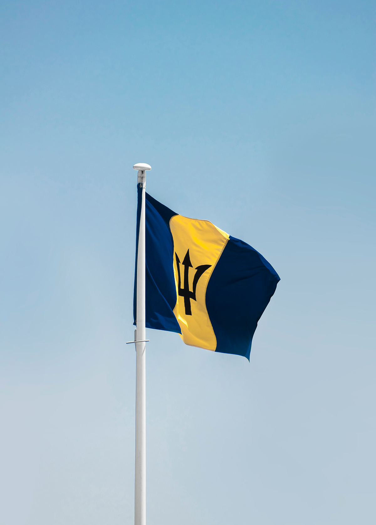 Caribbean & Mexi, Barbados, Barbados flag flying