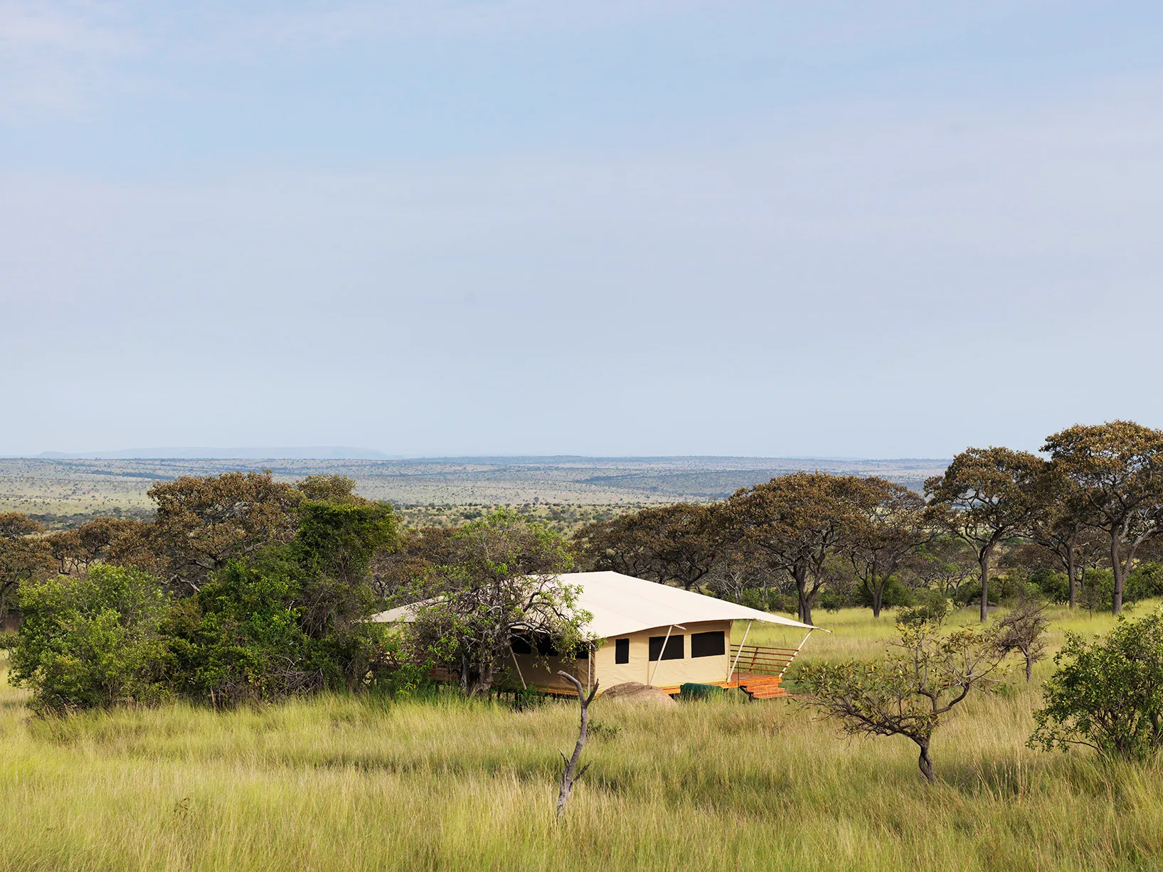 Africa, Tanzania, Serengeti Bushtops, standalone luxury tent