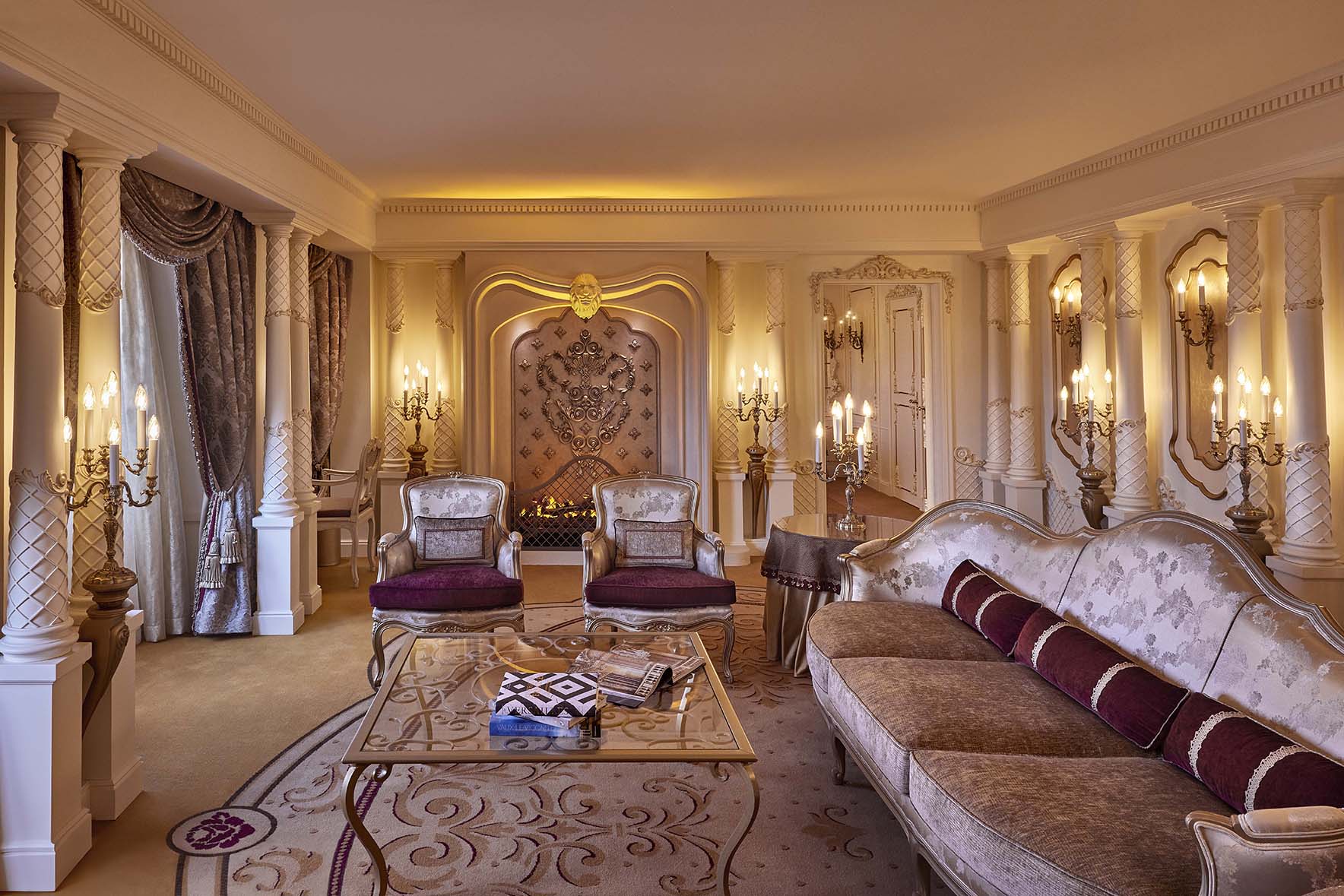 Europe, France, Paris, Disneyland® Hotel, lounge area in the Princely Suite