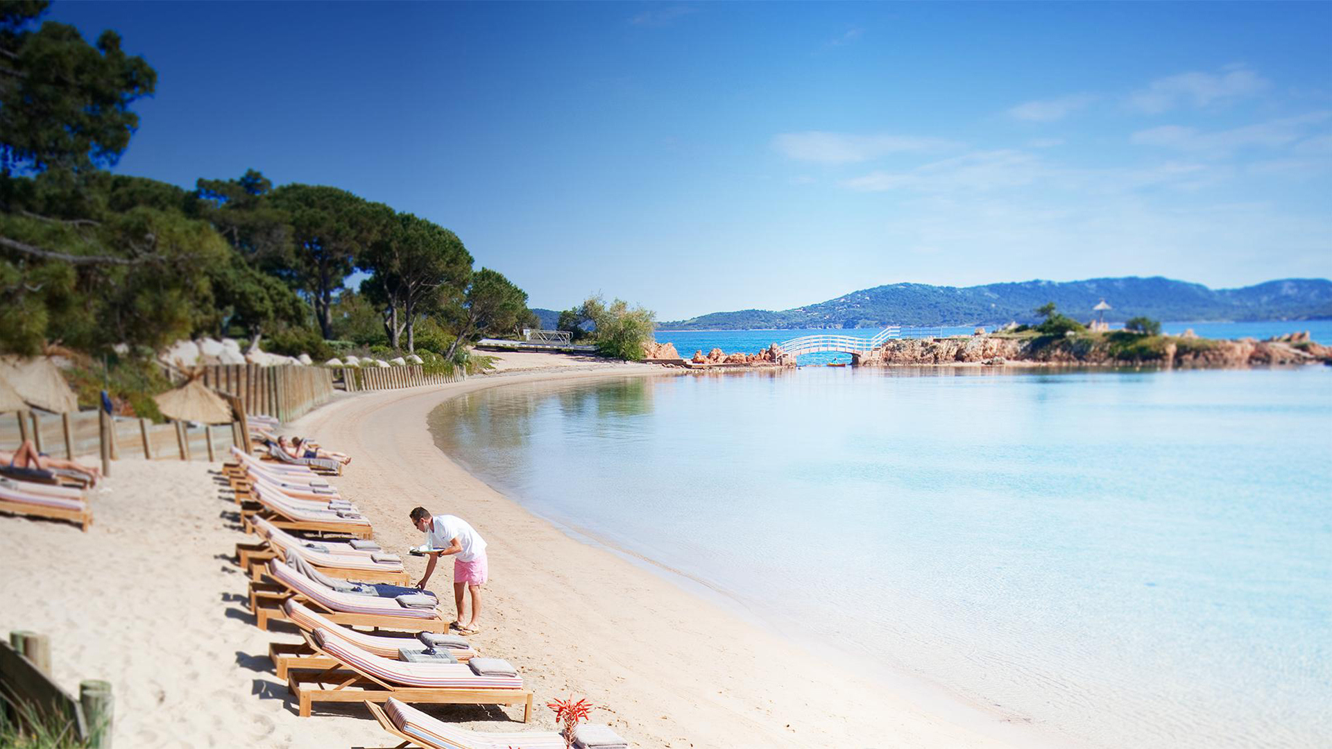 Europe, France & Monaco, Corsica, Grand Hôtel de Cala Rossa, Sun loungers