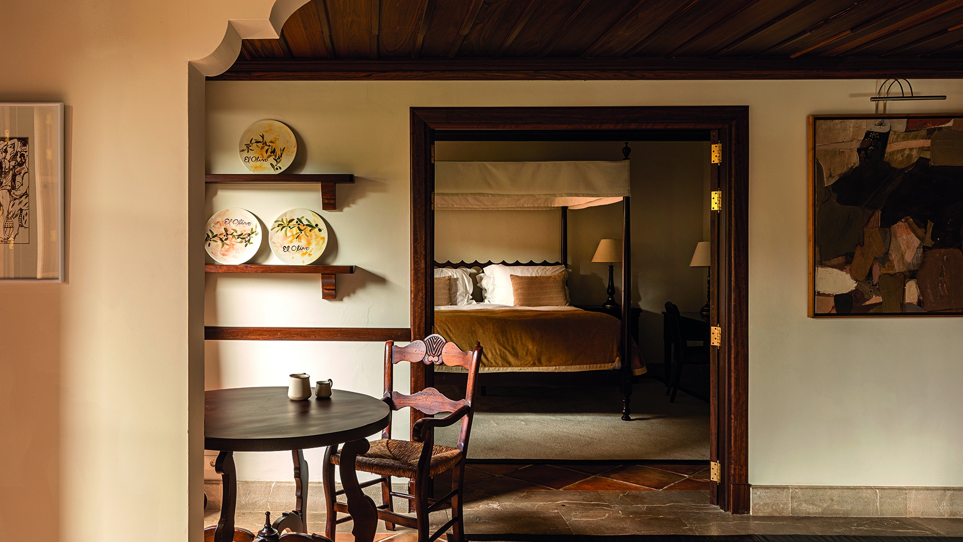 Europe, Spain, Mallorca, La Residencia A Belmond Hotel Mallorca, Suite Bedroom Archway