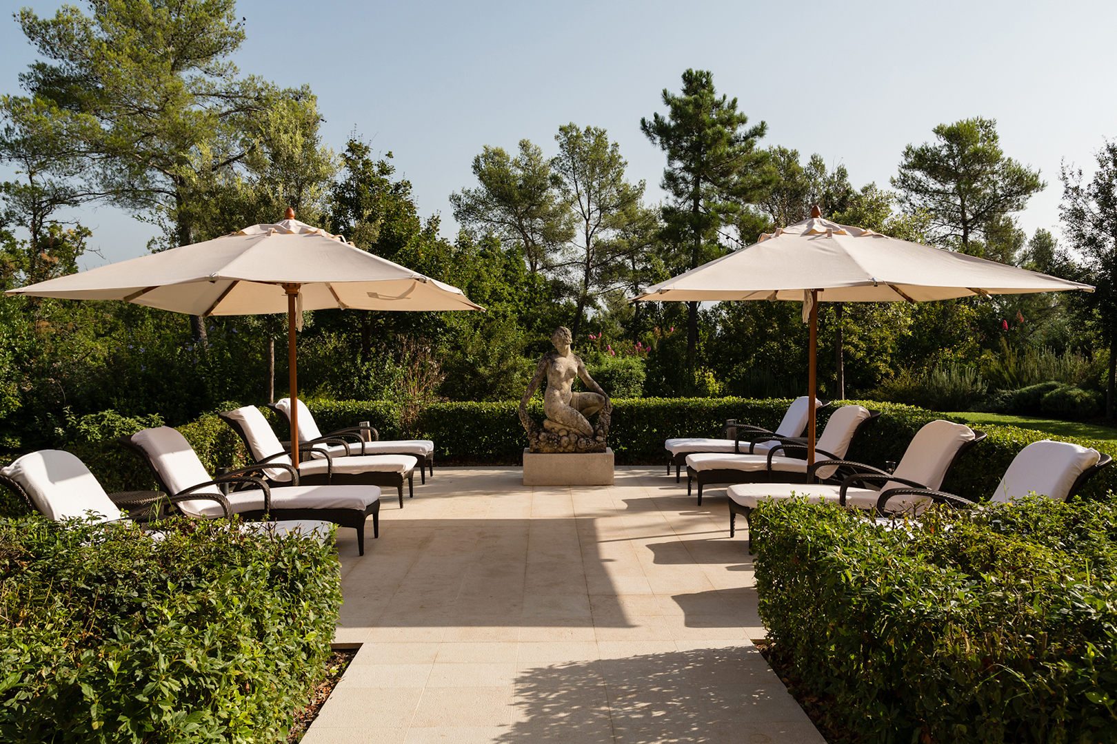 Europe, France, Terre Blanche Hotel Spa Golf Resort, Spa terrace 