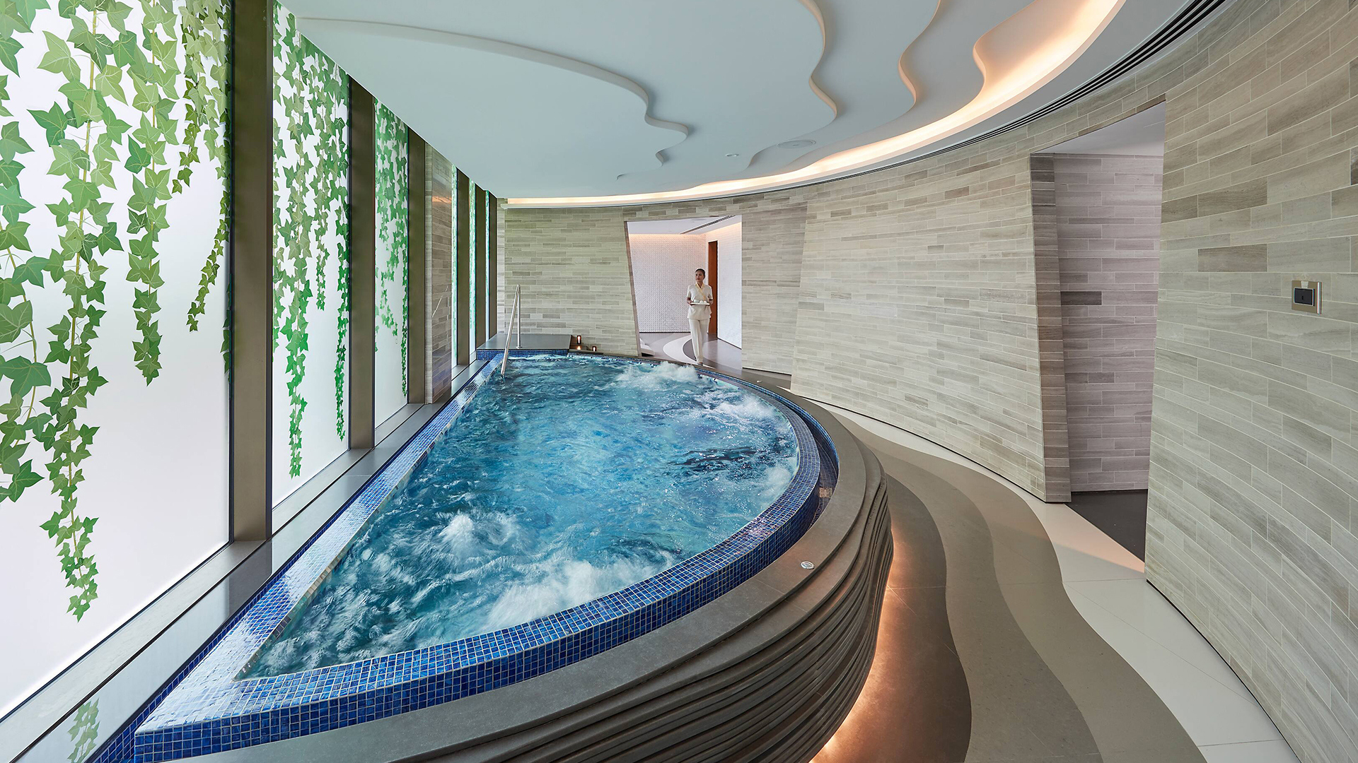 Indian Ocean, Arab Emirates, Dubai, Mandarin Oriental Jumeira, Spa Pool