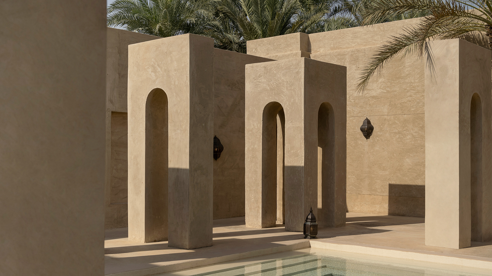 Arab emirates, Dubai, Bab al shams, Exterior