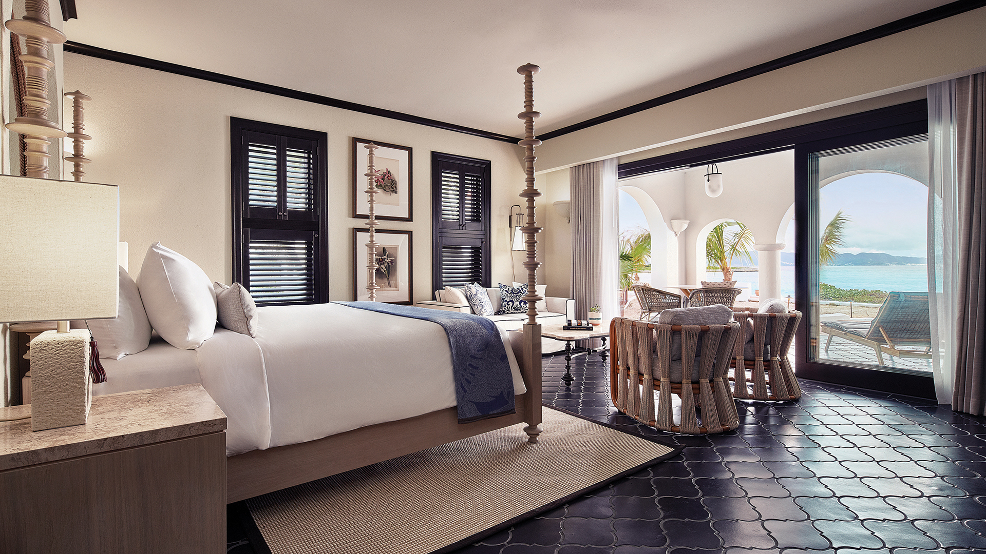 Caribbean, Anguilla, Cap Juluca A Belmond Hotel Anguilla, Bedroom