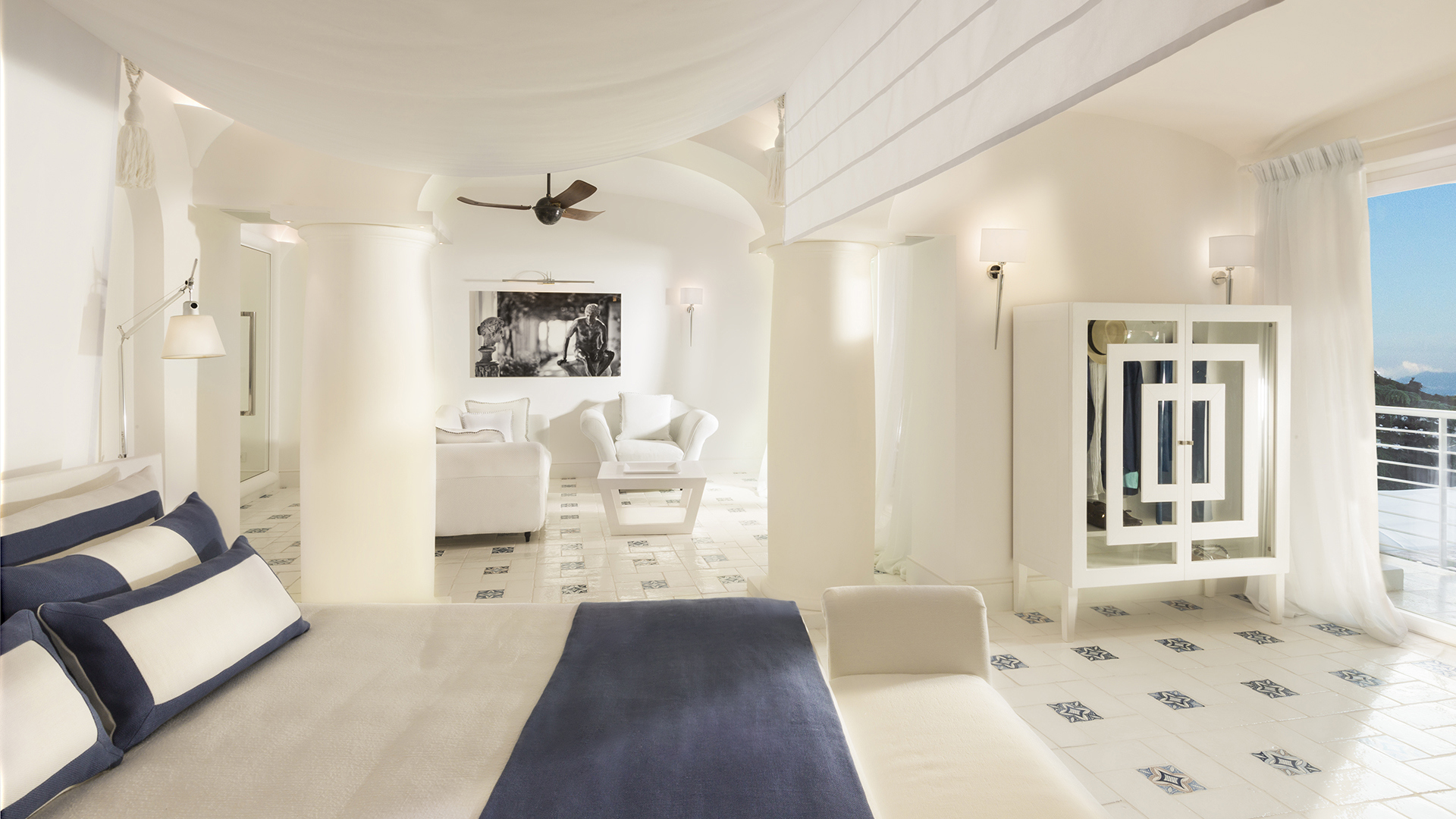 Europe, Italy, Capri Palace Jumeirah, Capritouch Deluxe Bedroom