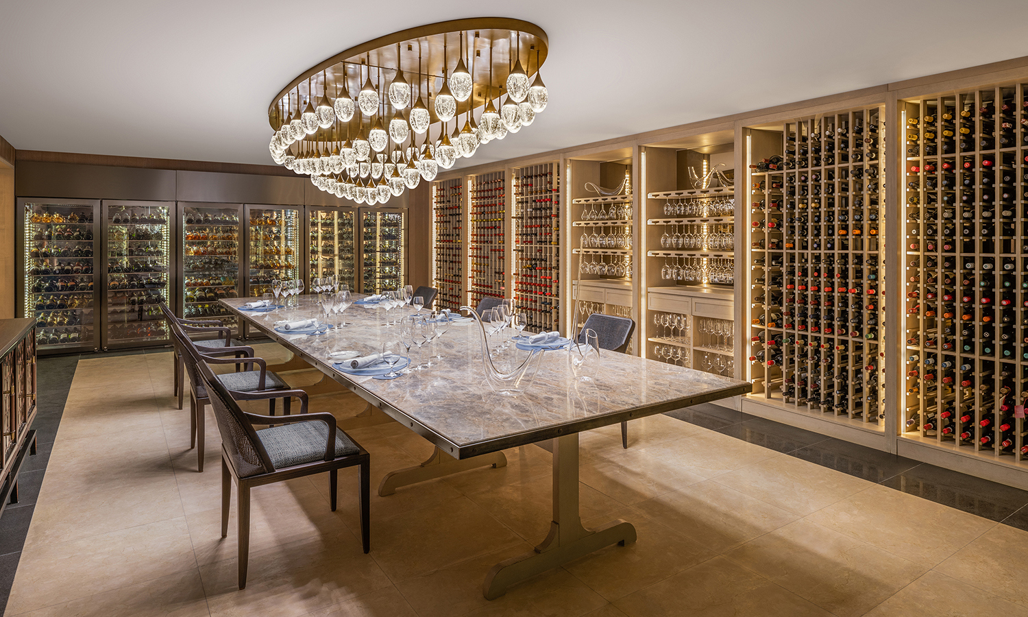 Indian Ocean, Maldives, St Regis Vommuli Resort, Decanter wine cellar