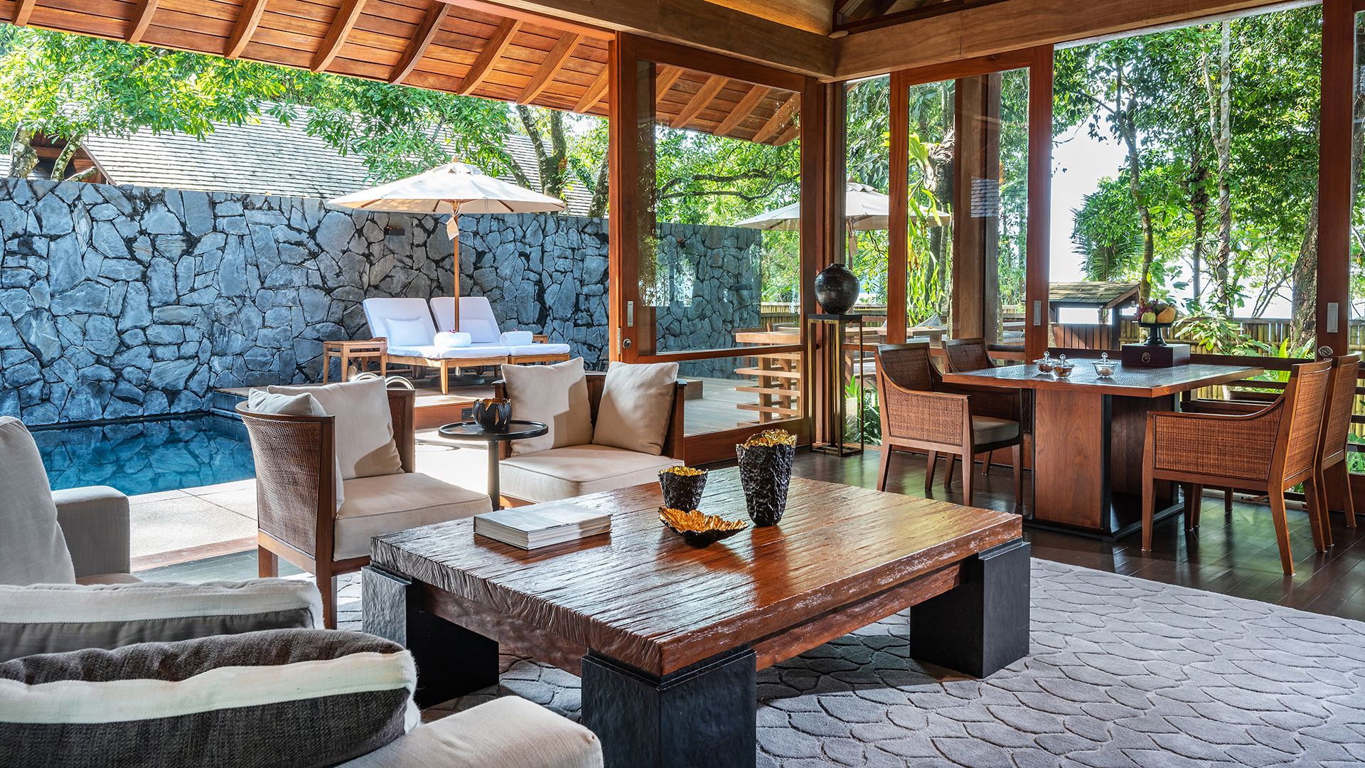  Worldwide, Malaysia, The Datai Langkawi, One Bedroom Beach Villa living room