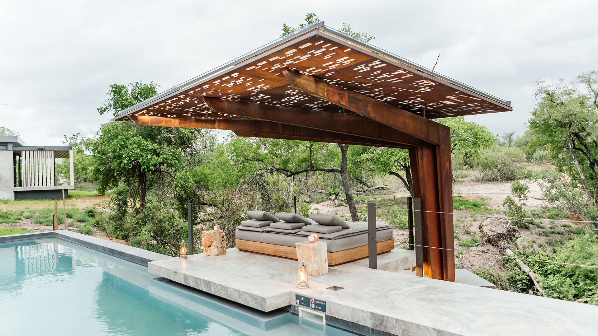  Africa, South Africa, Cheetah Plains Private Game Reserve, Deck and Pool