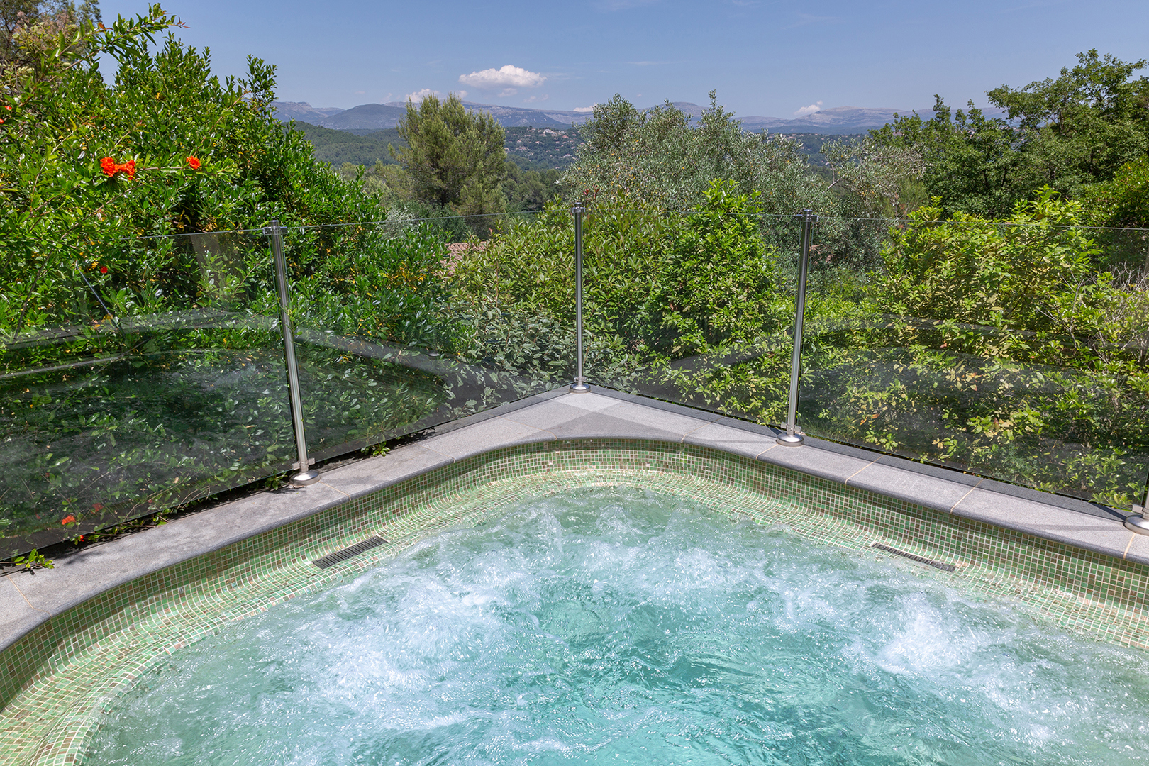 Europe, France, Terre Blanche Hotel Spa Golf Resort, Private Jacuzzi