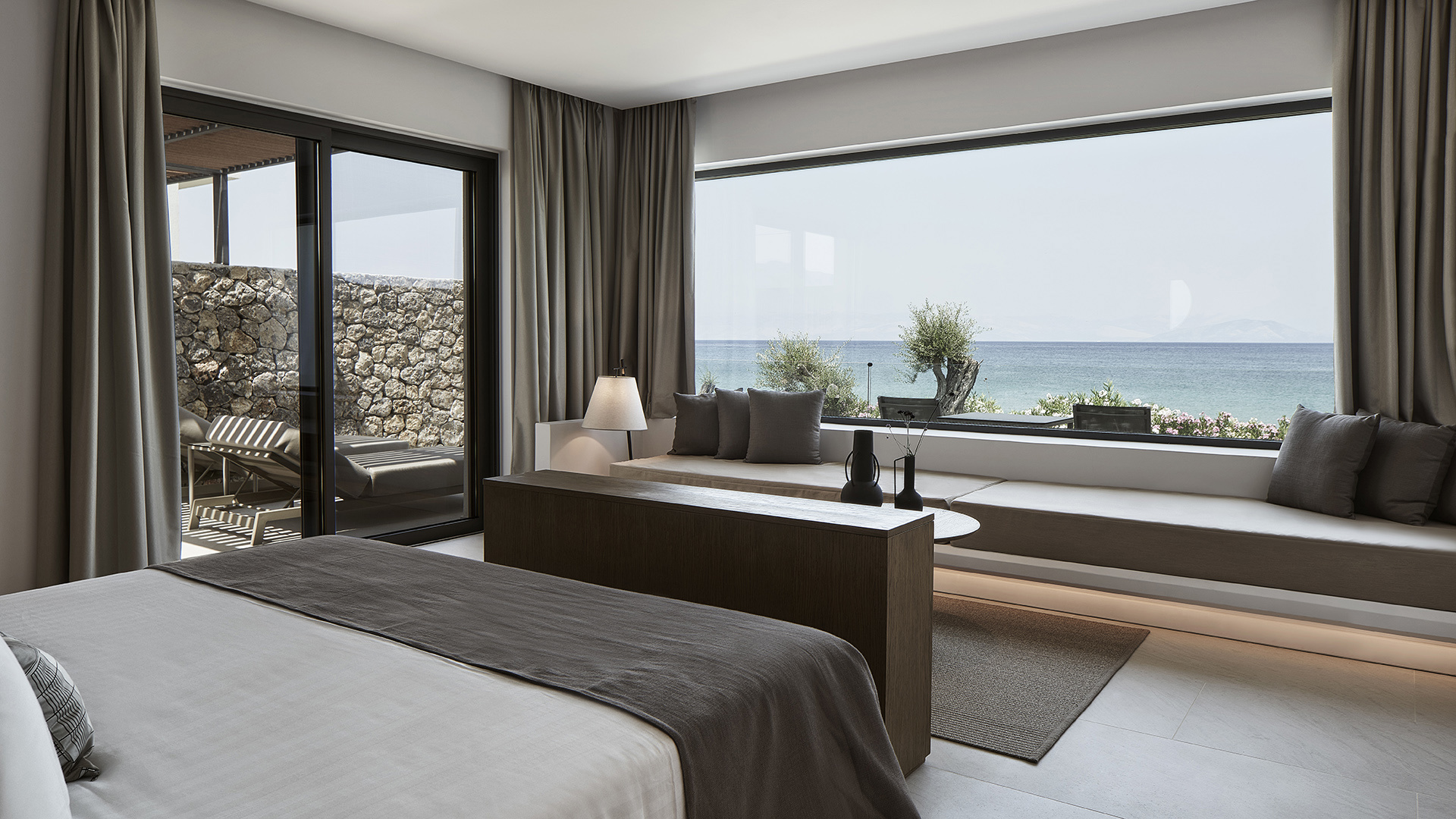 Europe, Greece, Corfu, Olivar Suites, Riviera Suite Bedroom