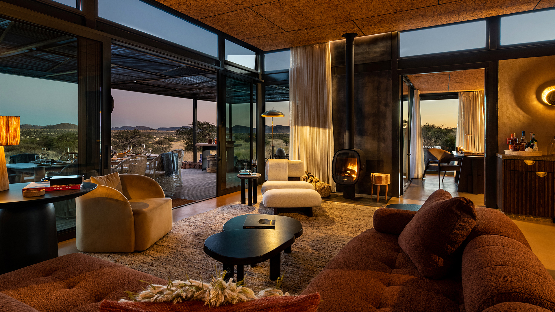 South africa, Northern cape province, Tswalu game reserve, Loapi Lounge