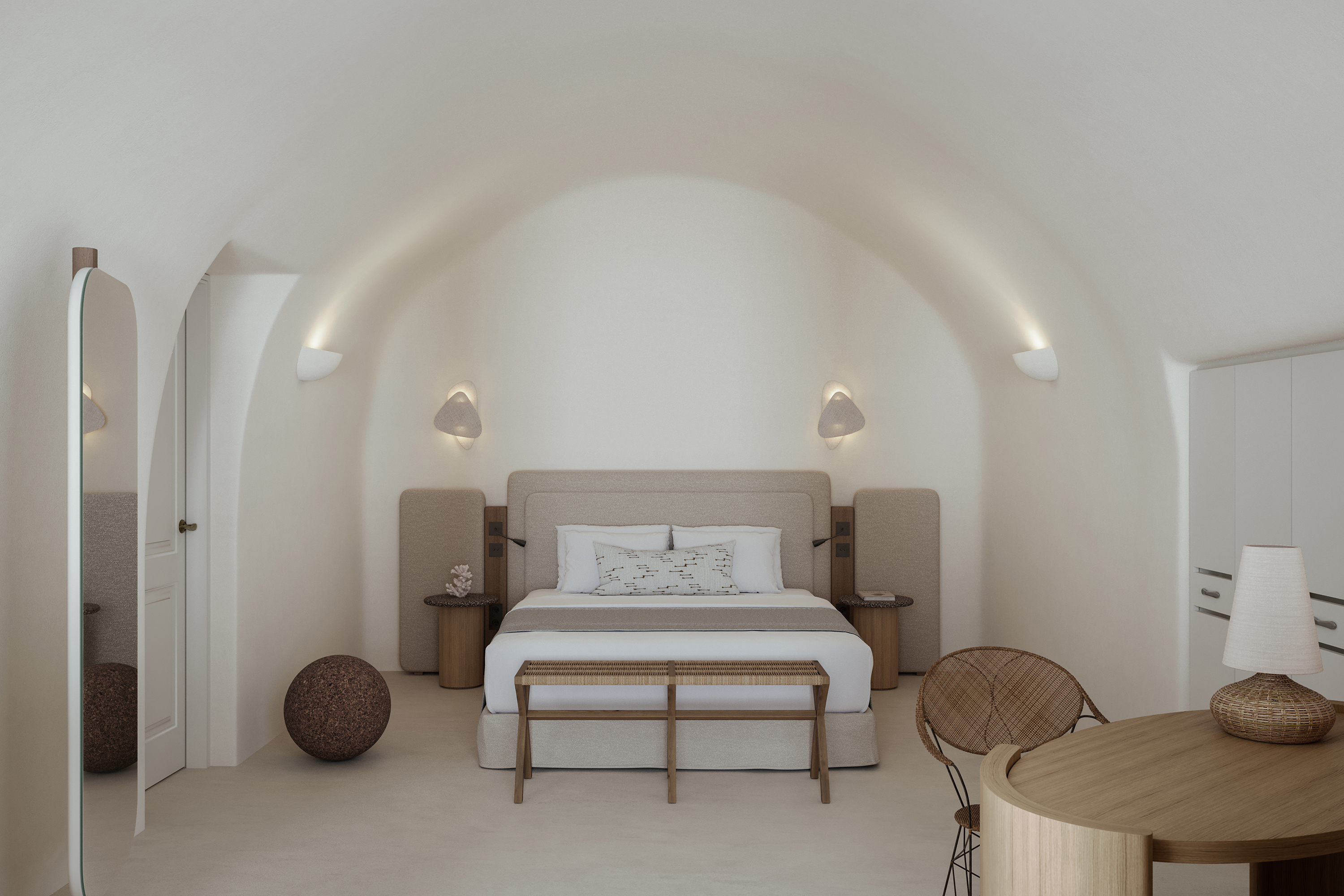 Europe, Greece, Santorini, Mystique, a Luxury Collection Hotel, Suite interior