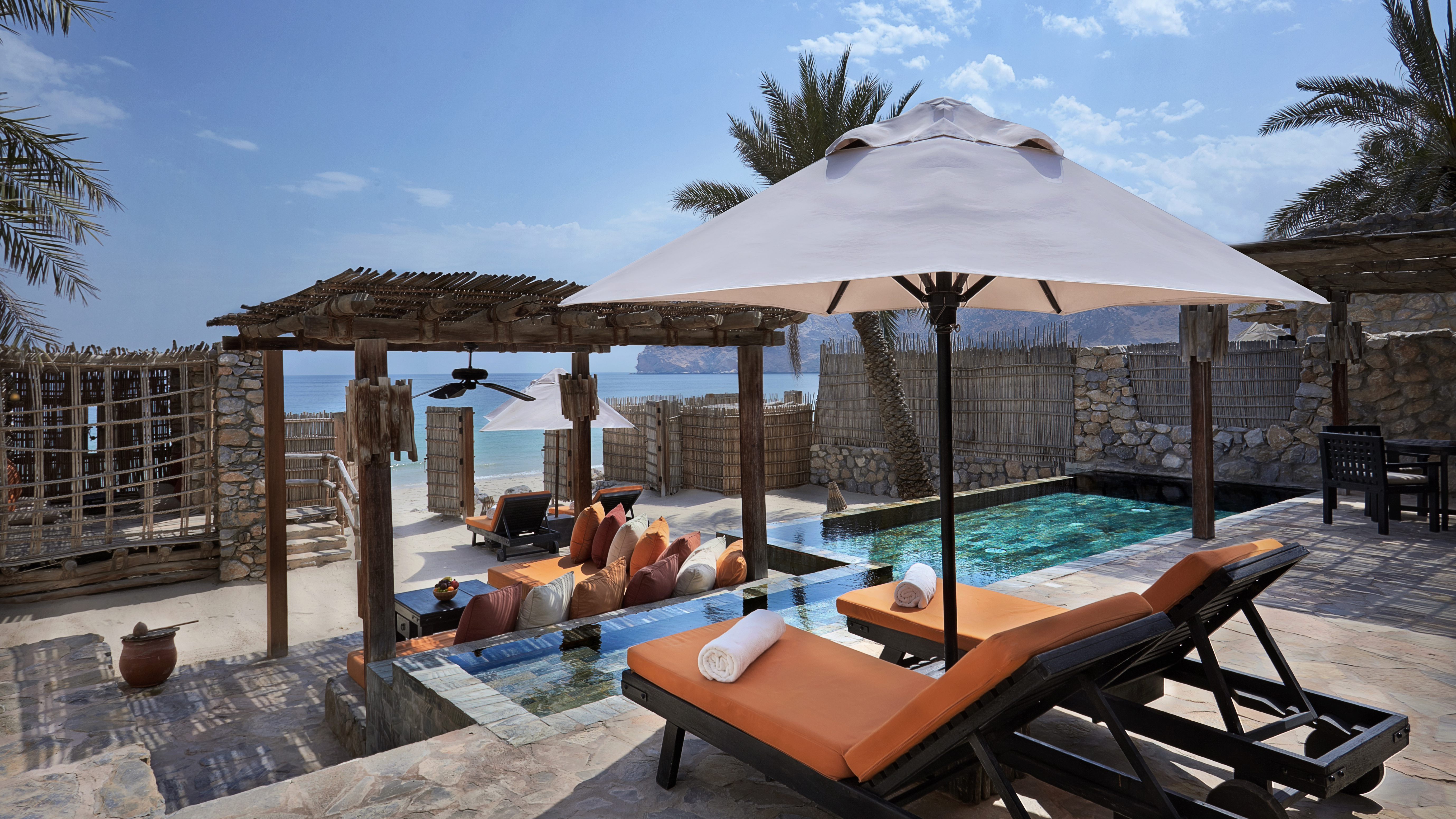 Indian Ocean, Oman, Six Senses Zighy Bay, Pool Villa Beachfront Exterior