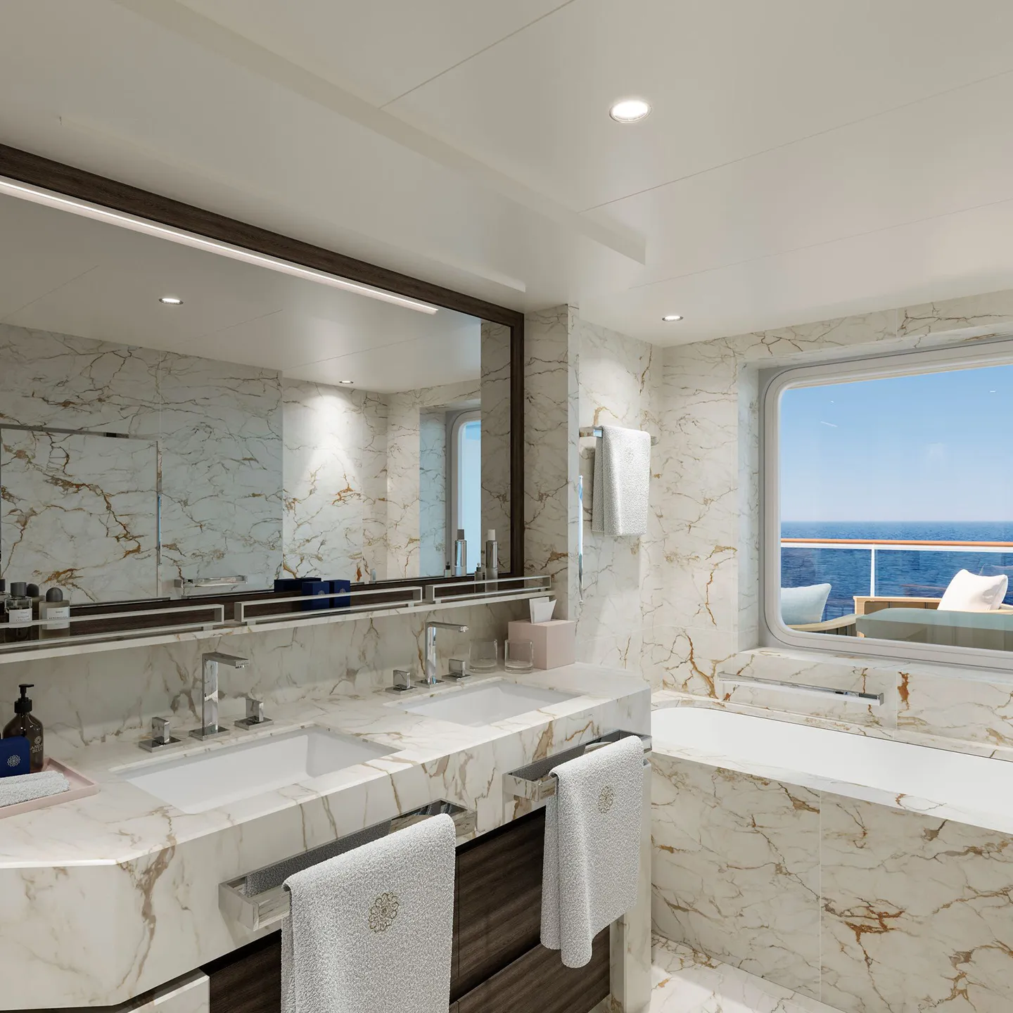 Cruise, Explora Journeys, Explora III cruise ship, suite bathroom