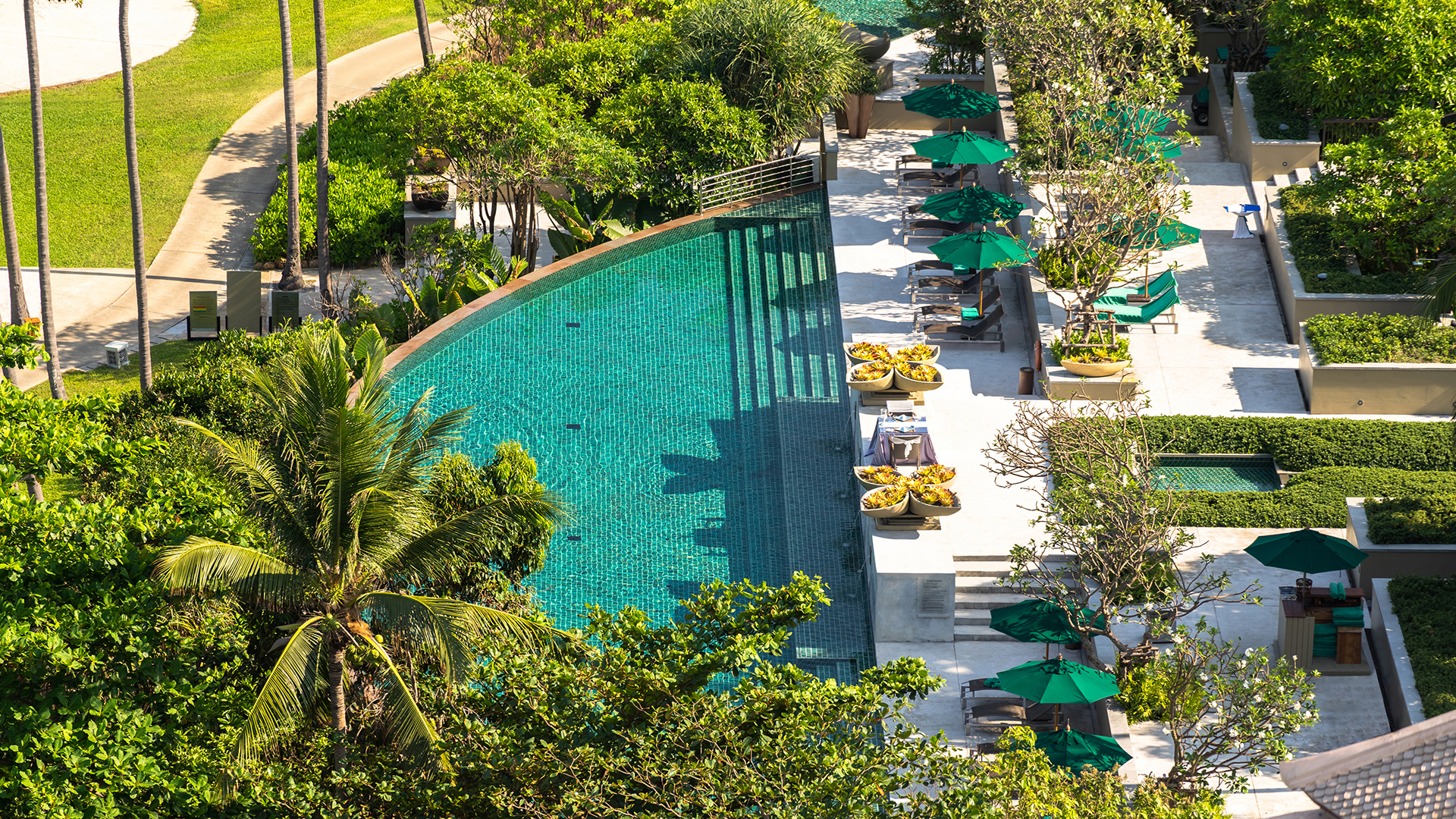 Worldwide, Far East & Australasia, Thailand, Banyan Tree Samui, Aerial View of Resort