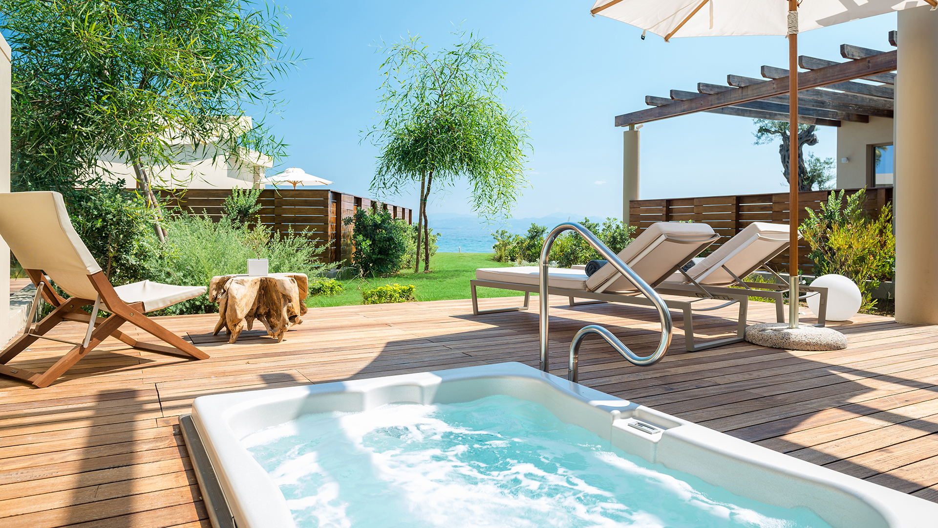 Europe & North Africa, Greece, Corfu, Domes Miramare, A Luxury Collection Resort, Pavilion Retreat Jacuzzi