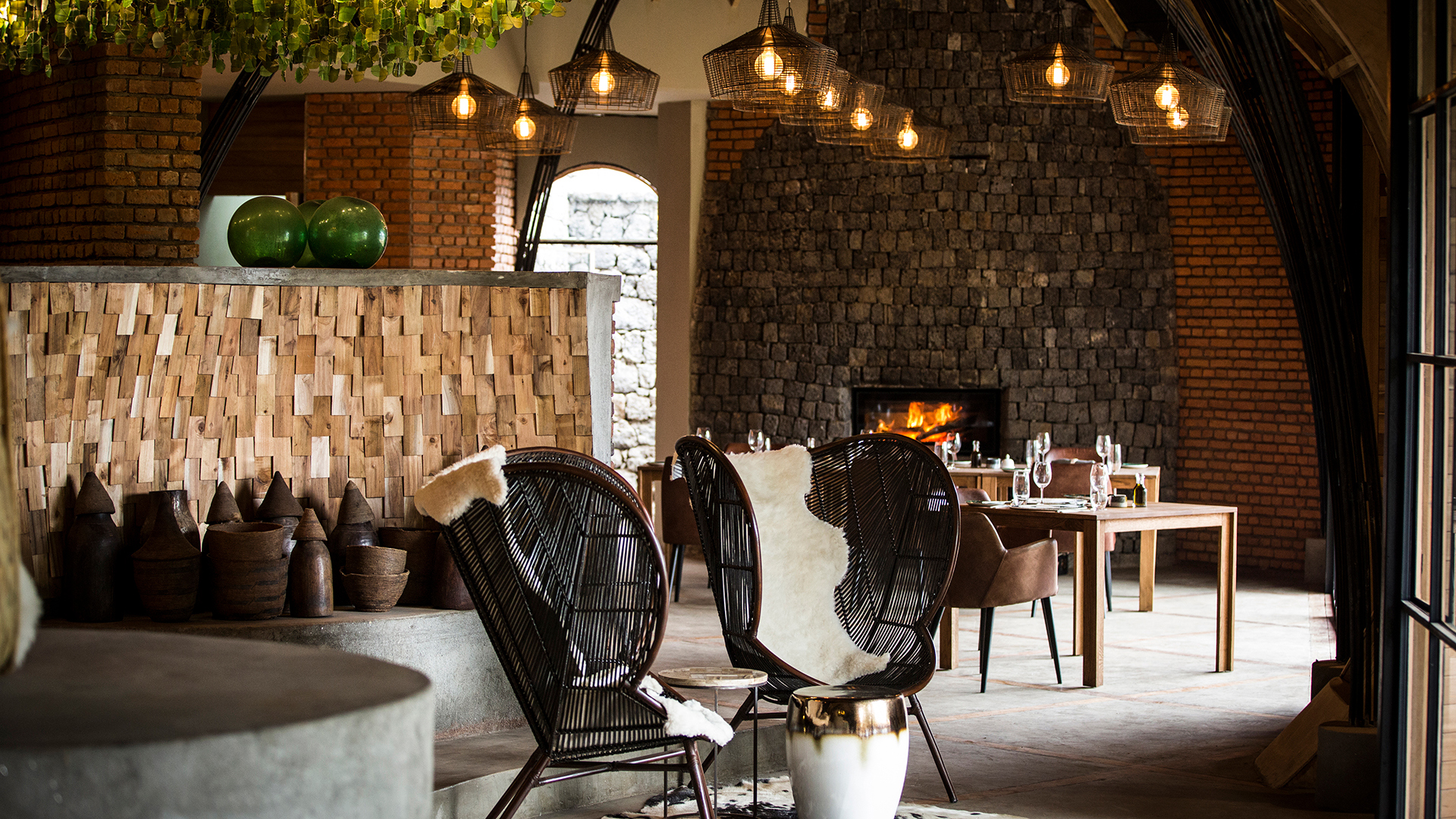  Bisate Lodge in Rwanda, Luxury Lodge in Africa, Lobby Area