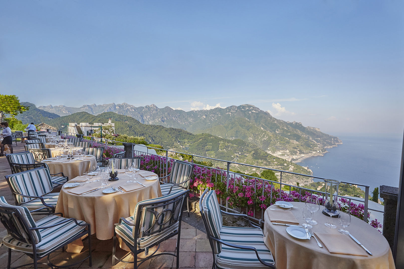 Europe, Italy, Amalfi Coast, Caruso, A Belmond Hotel, Amalfi Coast, Belvedere restaurant